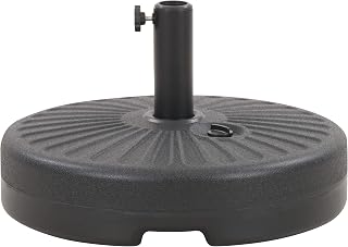 CorLiving PPU-903-U Round Umbrella Base with Steel-Lined Attachment Piece
