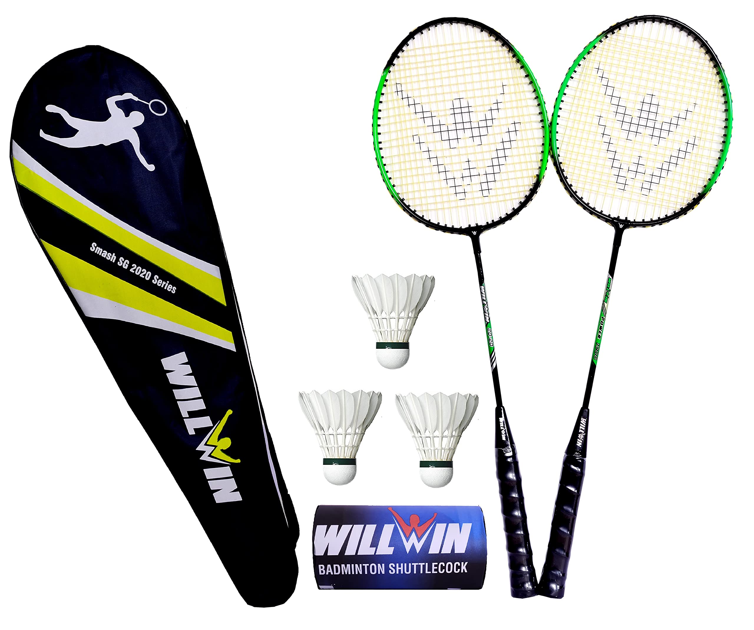 Shivgan Power1000 badmintion Set of 2 Racquet and 3 Feather Shuttles with Fancy Cover (B091N52F1D) Amazon Price History, Amazon Price Tracker