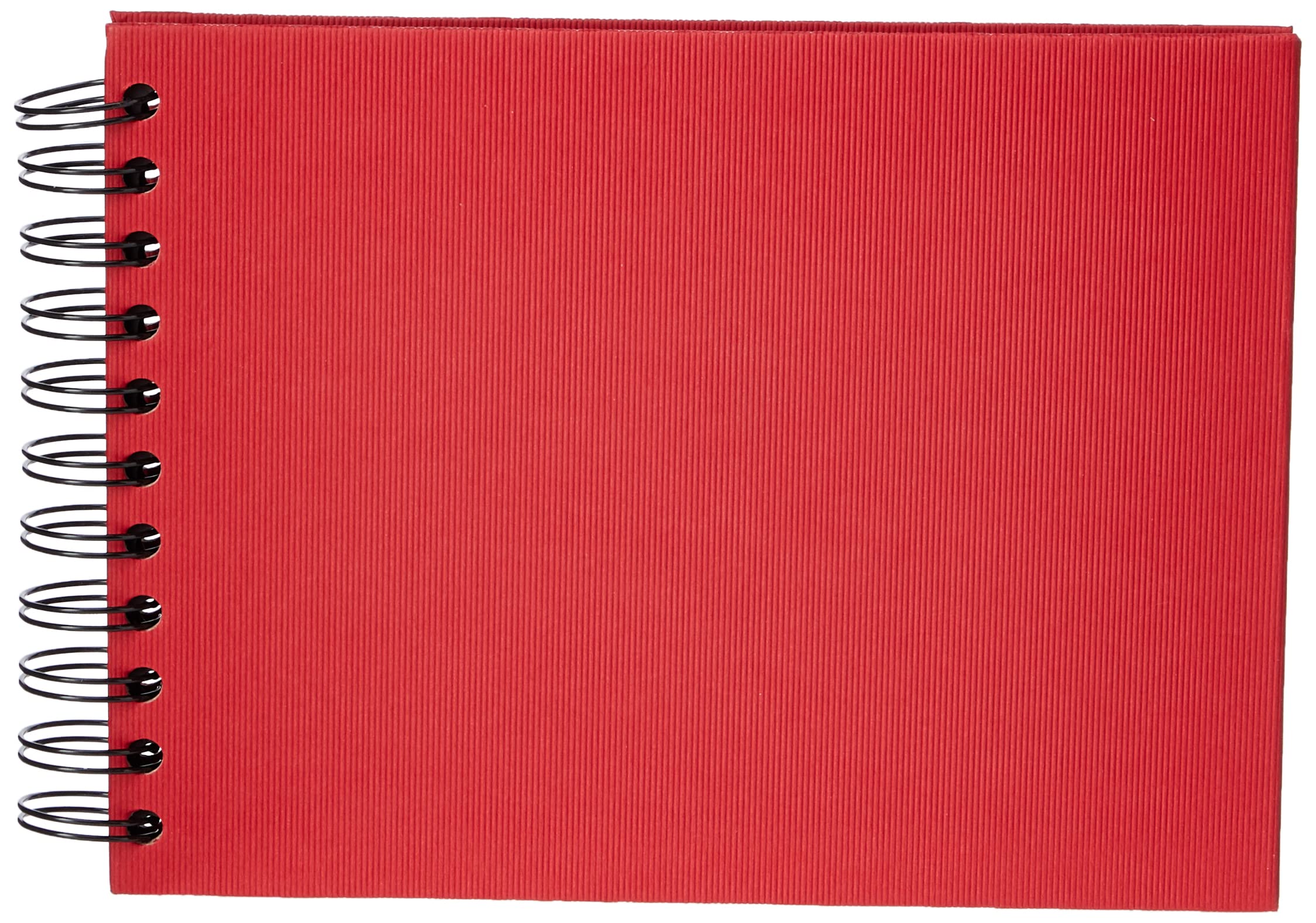 Rössler Papier 1329452360 - S.O.H.O. Wire-O fotoalbum 195 x 145 mm, 40 zwarte pagina's, rood, 1 stuk