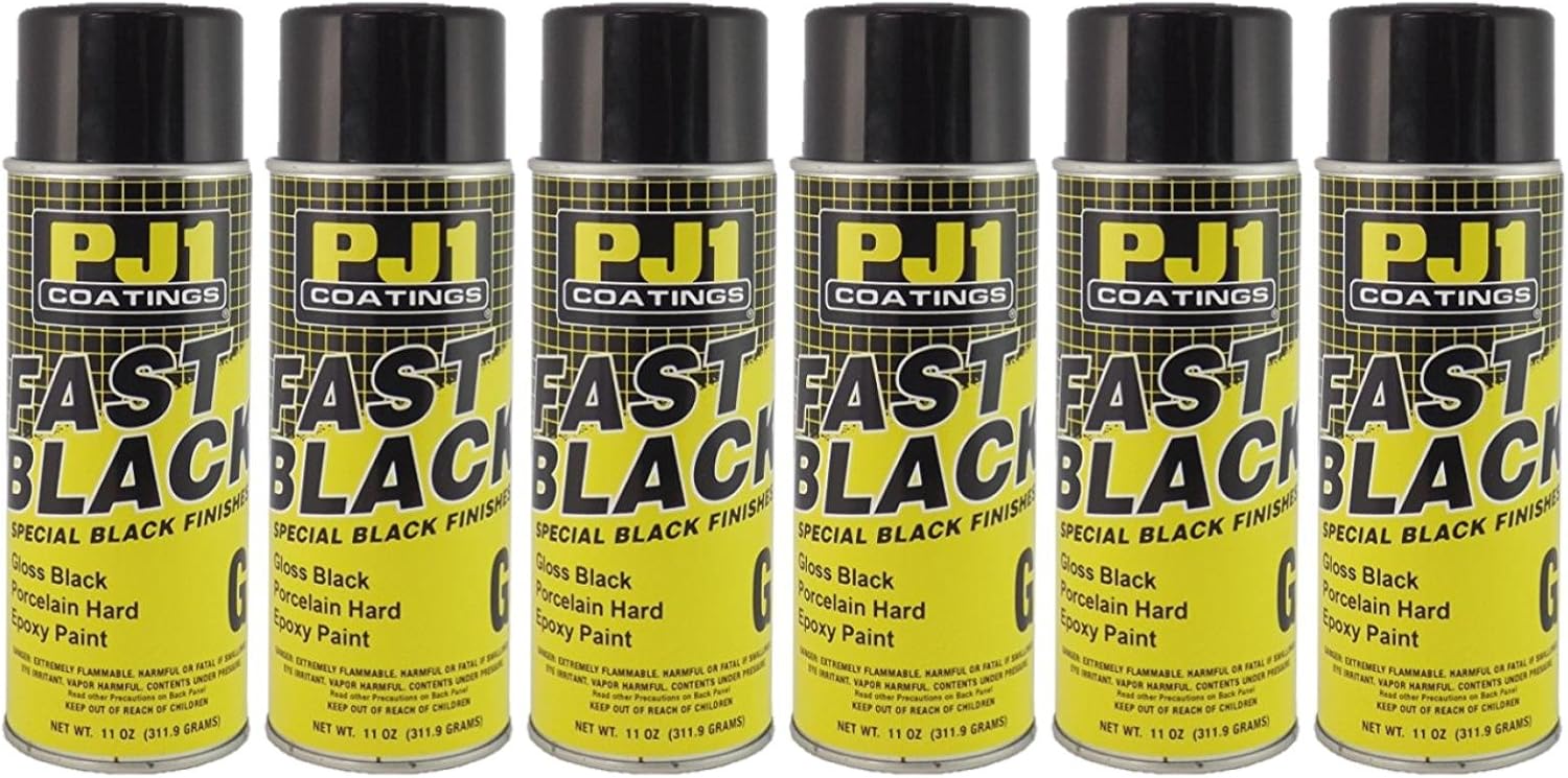 PJ1 Coatings 16GLS Fast Black Gloss Motorcycle Epoxy Paint 400ml Box