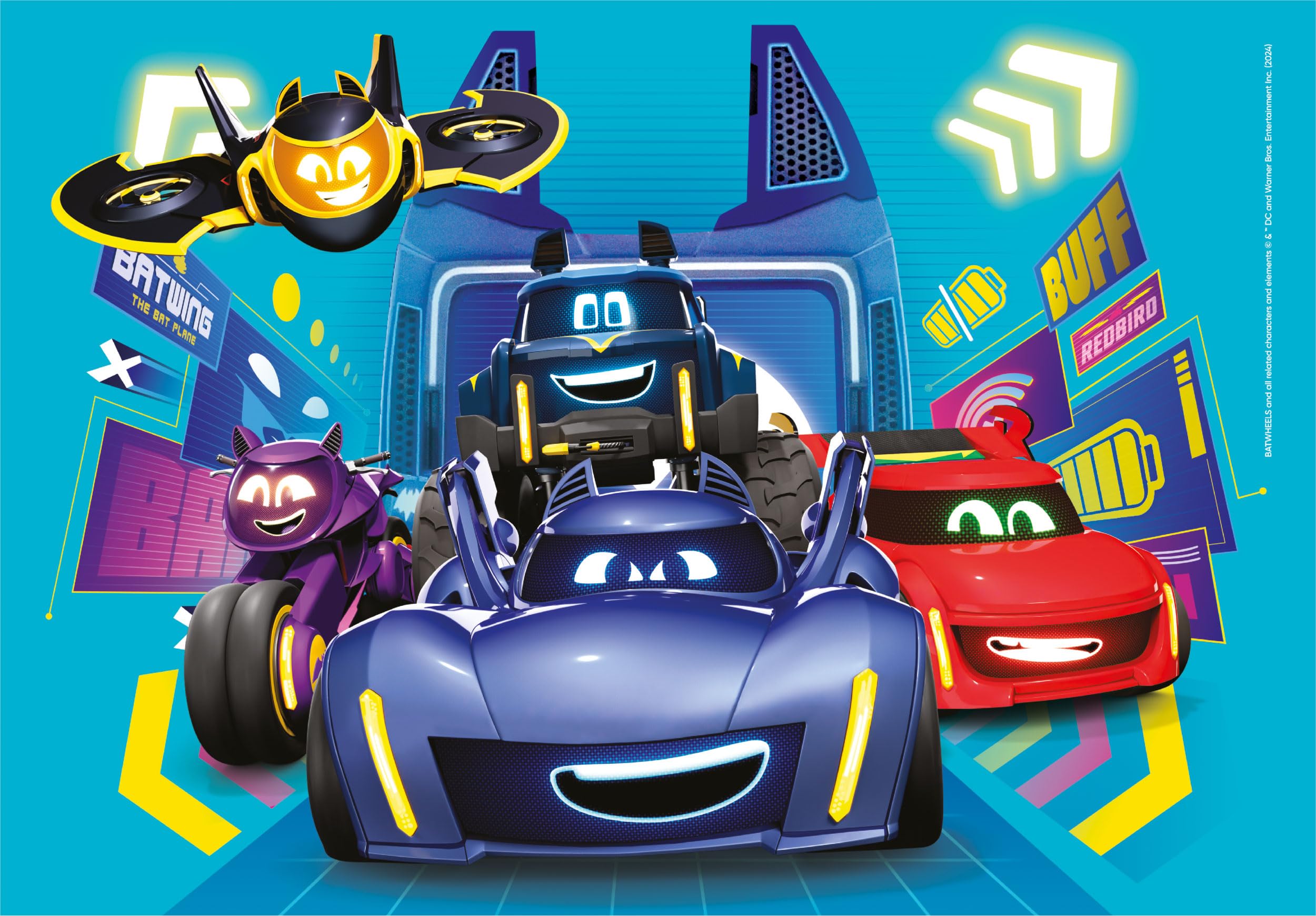 Clementoni Jigsaw Puzzle Batwheels 2 Puzzle With 60 Pieces, Supercolor Puzzle For Children 4-6 Years, Cartoon, Cars - Image 2