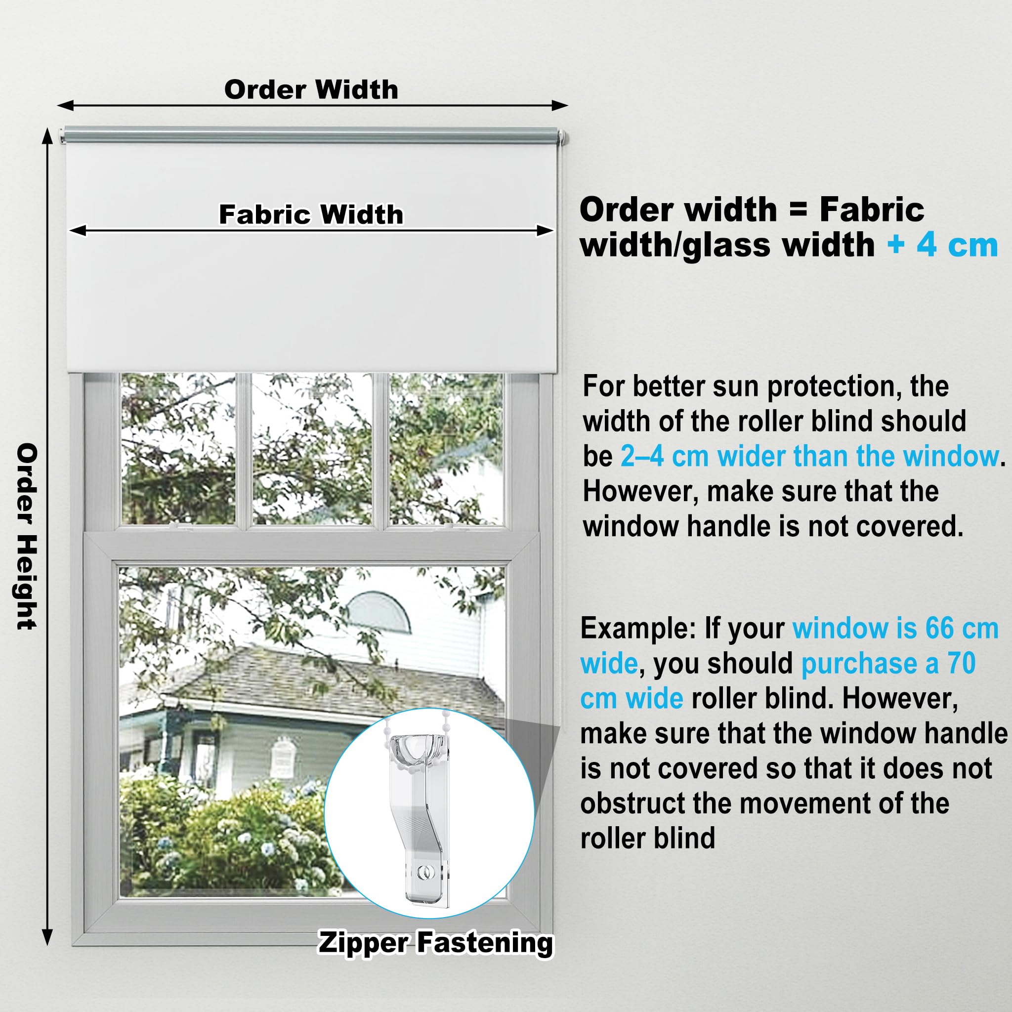 ACXIN store occultant roulant, fixation par pince, sans perçage, 120 x 210 cm – store thermique, store pour fenêtre, store latéral, store pour fenêtre et porte, protection de la vie privée et
