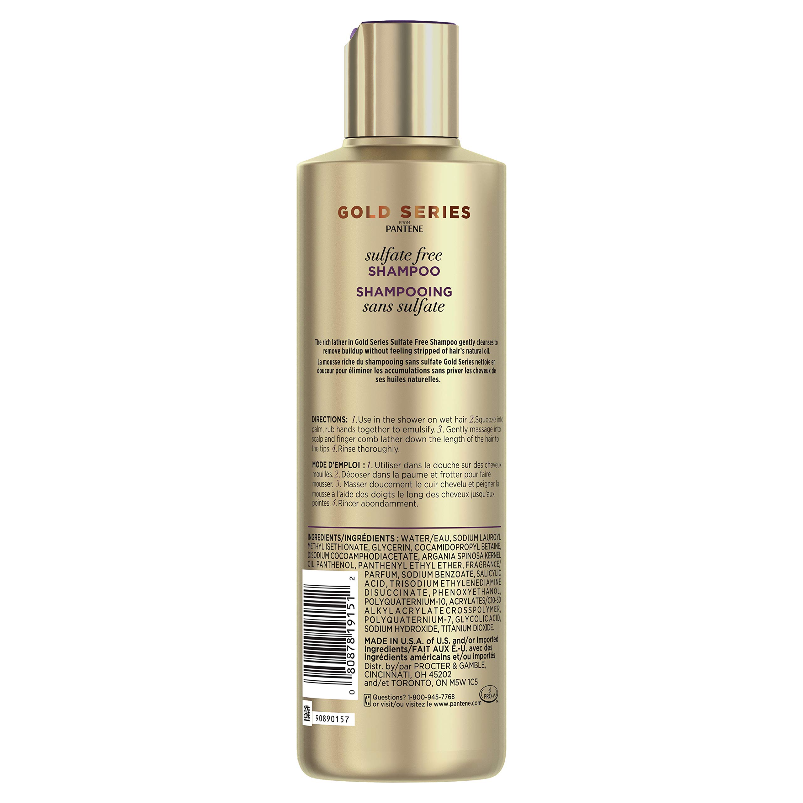 Pantene Gold Series Sulfate-Free Shampoo With Argan Oil for Curly