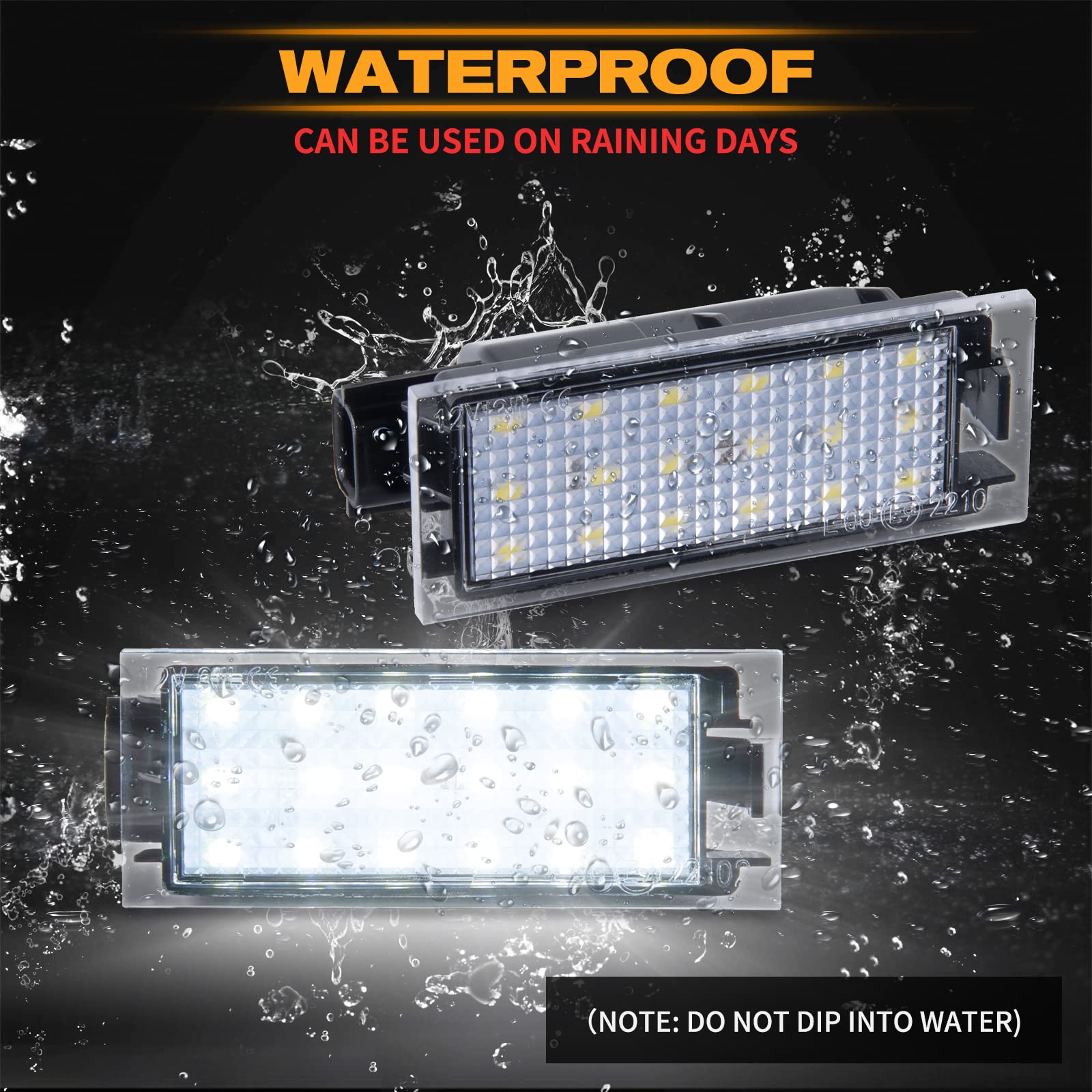 POPMOTORZ Éclairage de plaque d'immatriculation LED pour Renault Vel Satis Twingo 2 Clio 3 Clio 4 Espace 4 Laguna 3 Laguna 2 Phase 2 Master 2 Megane 2 Megane 3 2835 SMD avec CAN-Bus, 2 Pièces