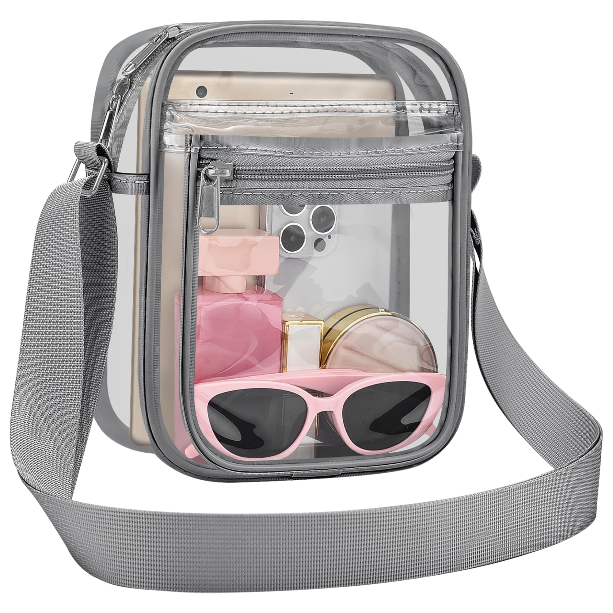 USPECLARE Clear Bag Stadium Approved Clear Messenger Bag for Men and Women