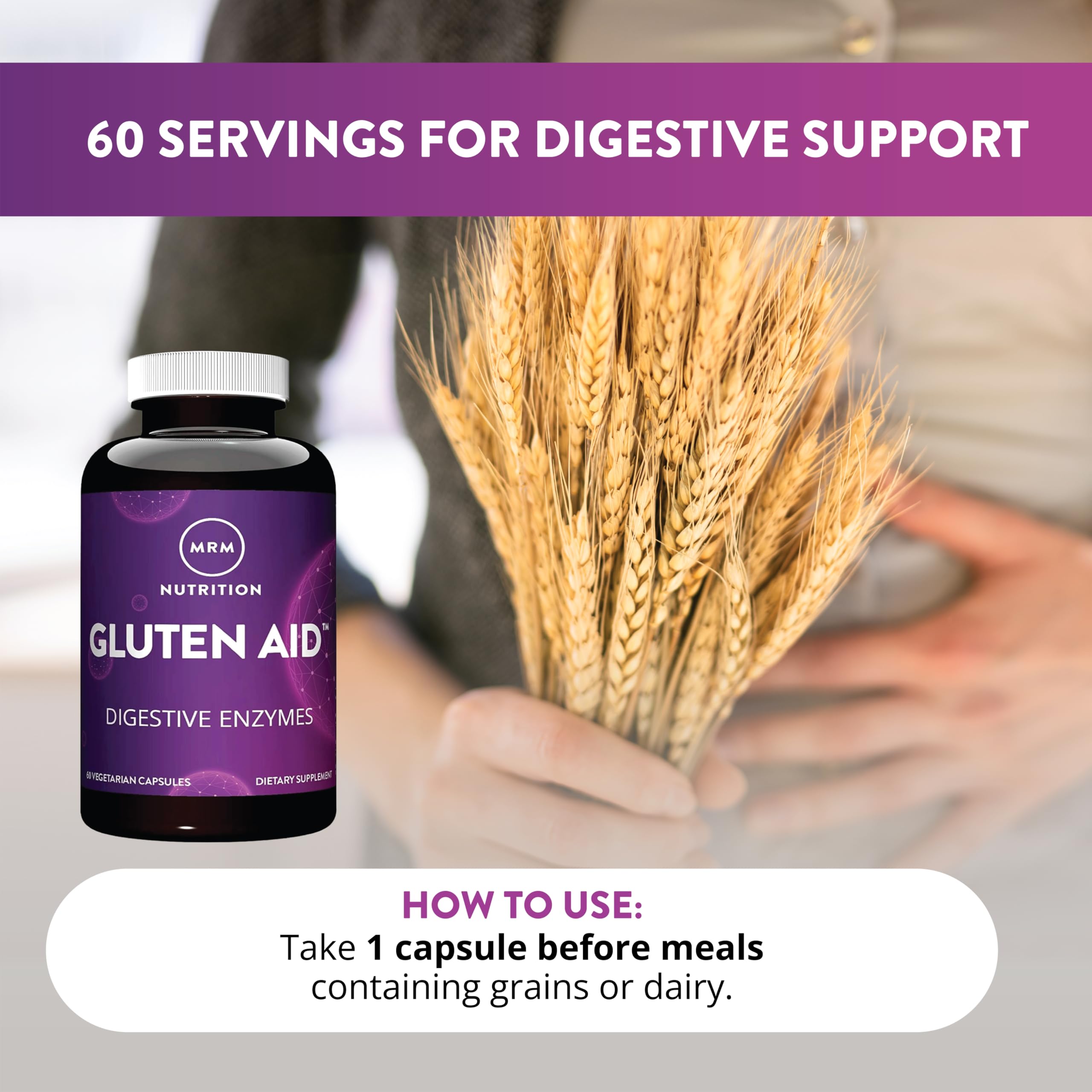 MRM Nutrition Gluten-Aid - Digestive Enzymes - 60 Servings — Amazon image 5