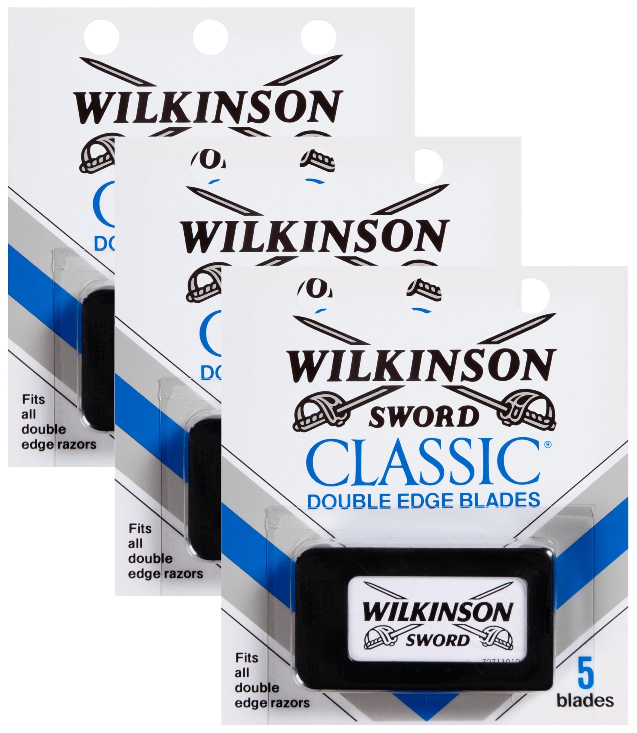Wilkinson Sword Double Edge Razor Blade Refills for Men - 5 Count (Pack of 3)
