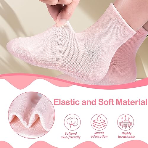 Miniatura 4 de Tphon Calcetines para niños pequeños, calcetines antideslizantes para niños y niñas, 12 pares de calcetines para niños de 6 meses a 10 años