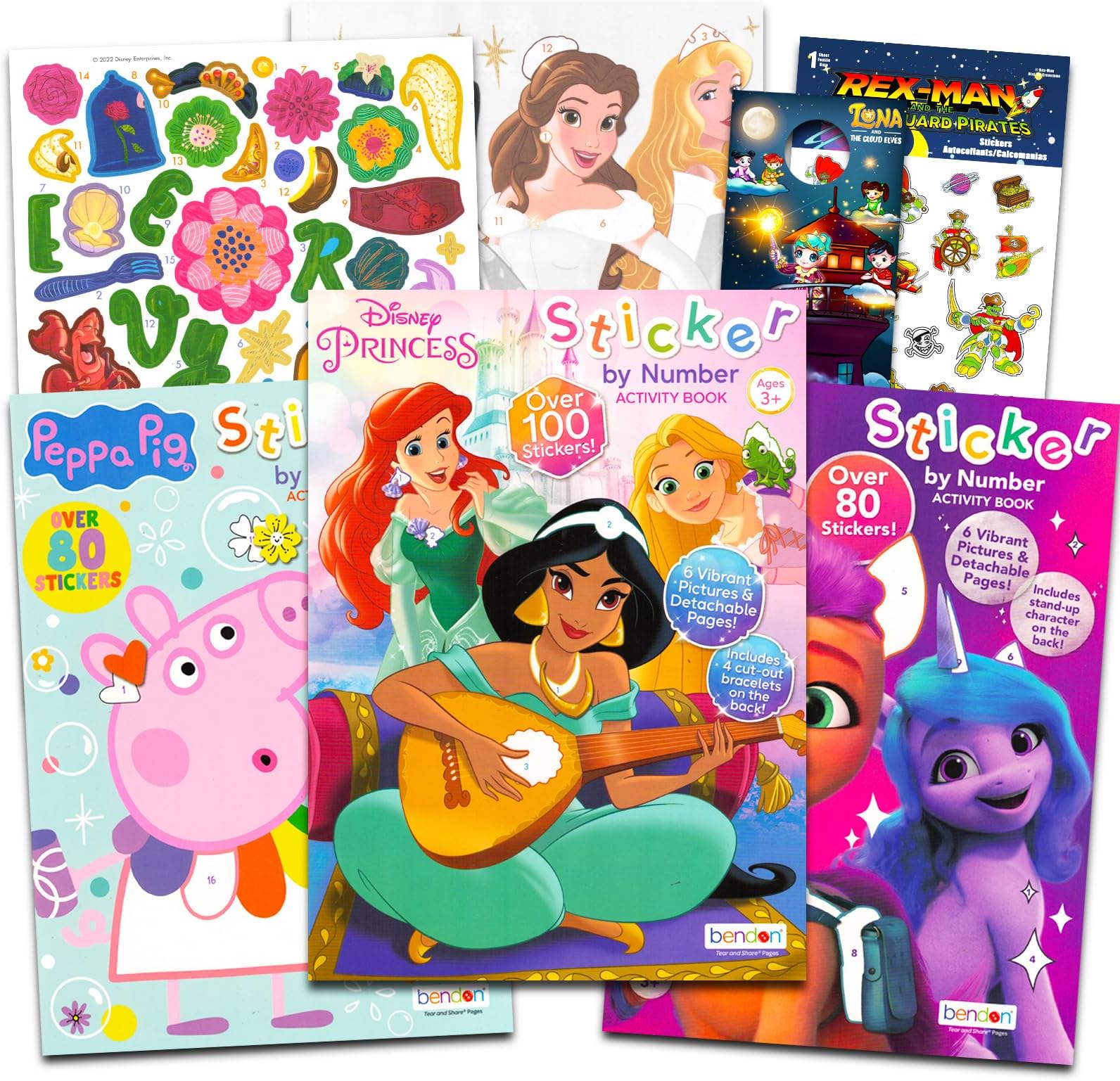 Sticker by Number Books for Toddlers 24 Bundle with 5