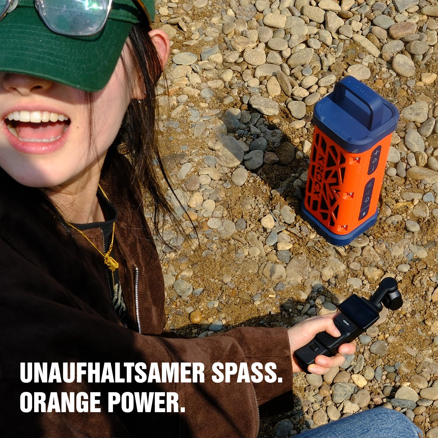TRAVOR Magnet Bluetooth Lautsprecher aus Aluminium für Garage, Heimwerker | TWS & Bass Boost für Camper, Werkstatt & Baustelle IP68 gegen Regen, Staub & Schlamm 25 Std. Akku für Arbeit, Reise & Outdoor