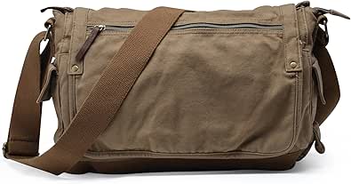 GOOTIUM Canvas Messenger Bag - Vintage Cross Body Shoulder Satchel