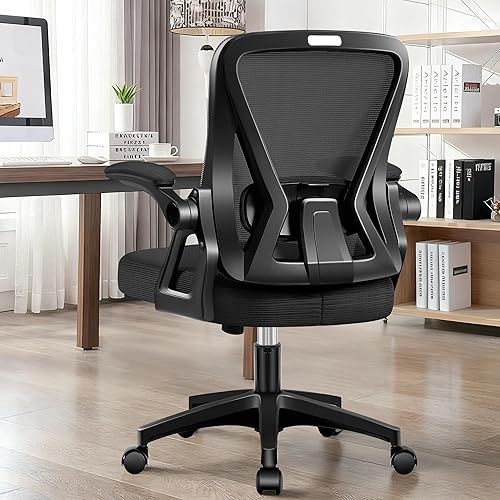 Miniatura 3 de Silla de oficina, sillas ergonómicas de escritorio para computadora en casa, cómoda silla de malla transpirable con soporte lumbar ajustable,