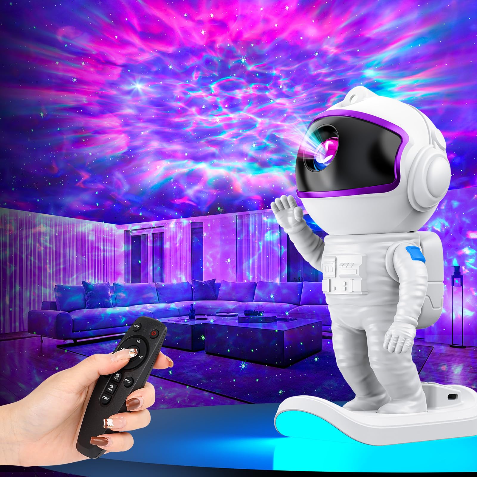 Proiettore di stelle, proiettore Galaxy camera da letto, luce notturna con timer e telecomando, regalo per bambini e adulti per compleanno, Natale