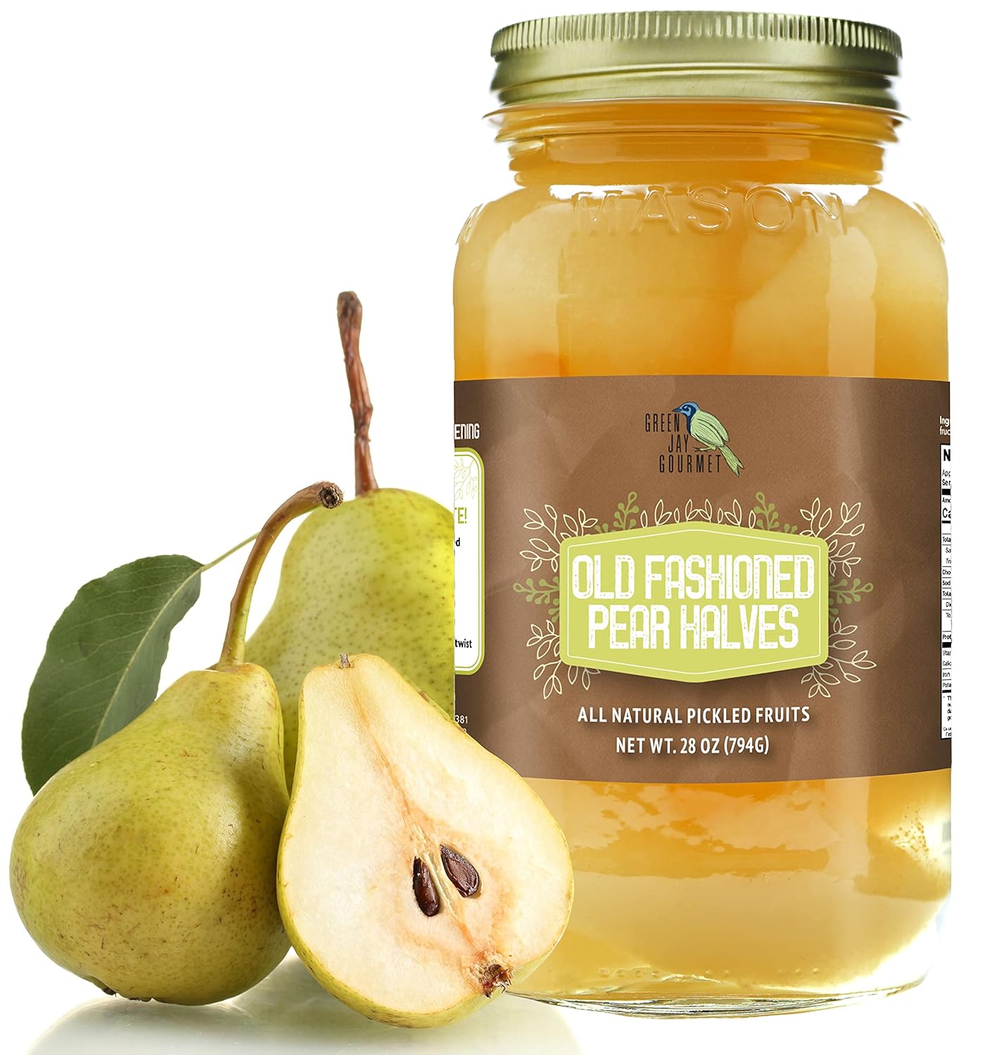 Buy Green Jay Gourmet Old Fashioned Pears in a Quart Jar Fresh Hand