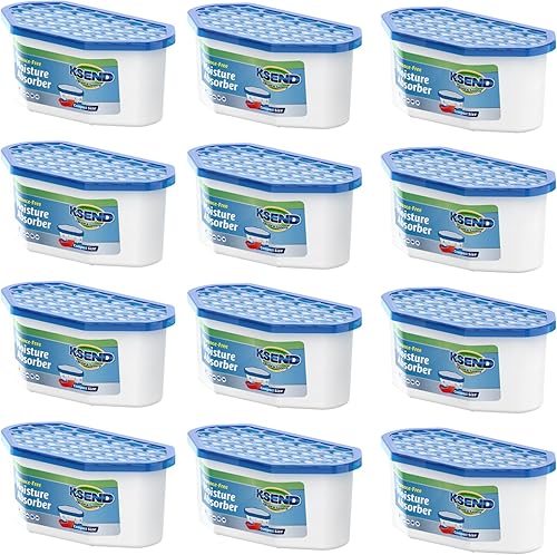 Absorbentes de humedad, paquete de 12, deshumidificador compacto para armario, cajas eficientes de absorción de humedad, absorbente de humedad para