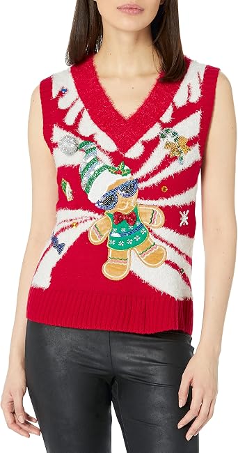 Blizzard Bay Womens 33 Degrees Ugly Christmas Sweater Vest