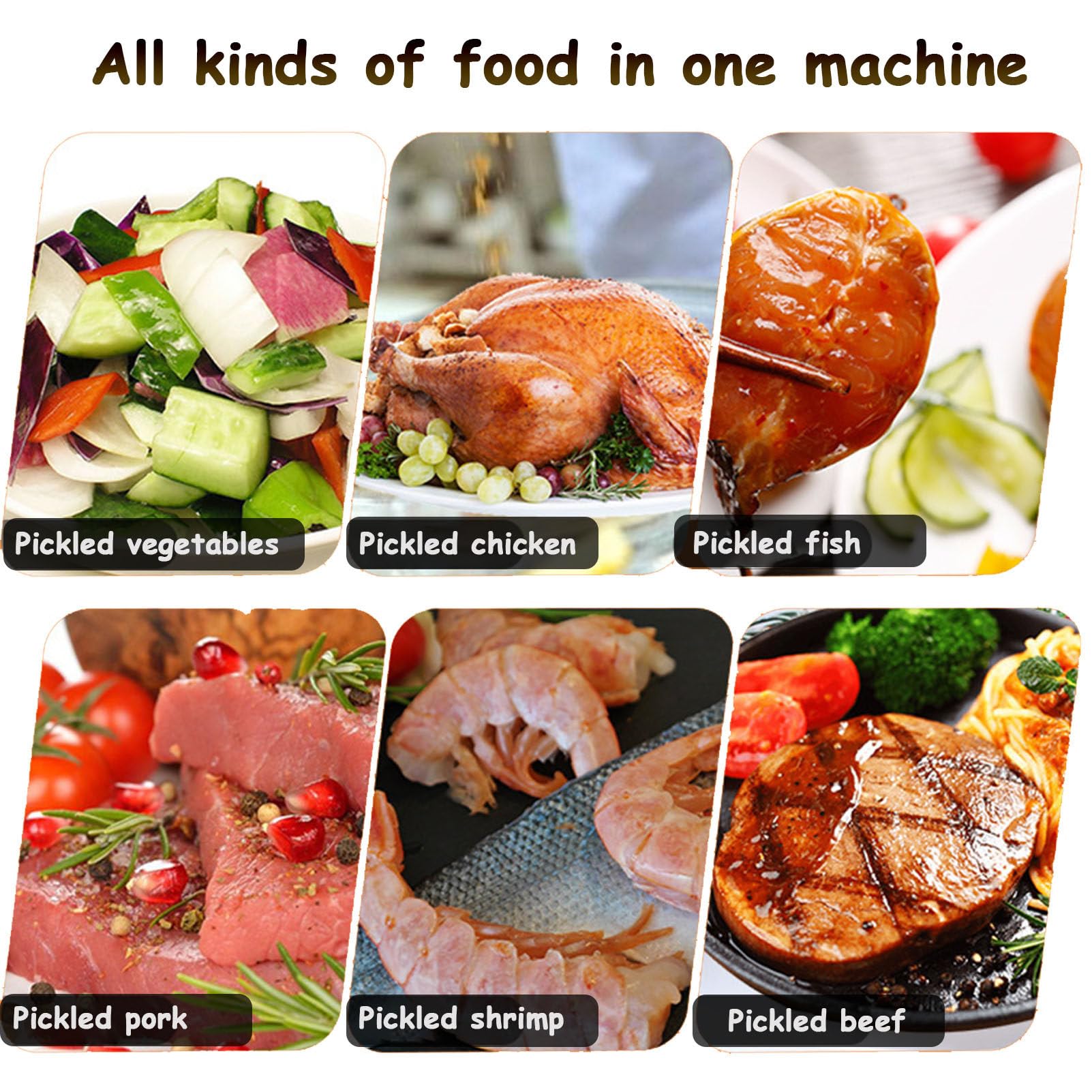 Marinador Eléctrico De Carne Al Vacío, Capacidad De 18 L, Comercial, para Verduras, De Acero Inoxidable, para Carne Seca, Salchichas Y Tocino.