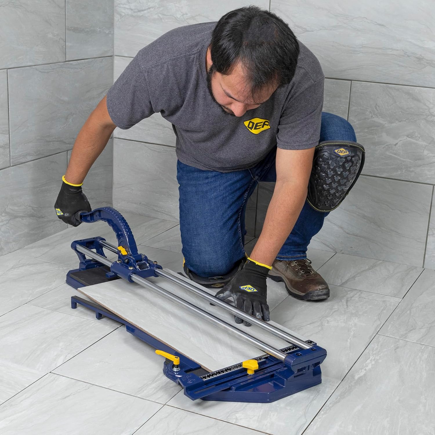 QEP 10800 28-Inch Rip and 20-Inch Diagonal Professional Porcelain Tile Cutter with 7/8-Inch Cutting Wheel