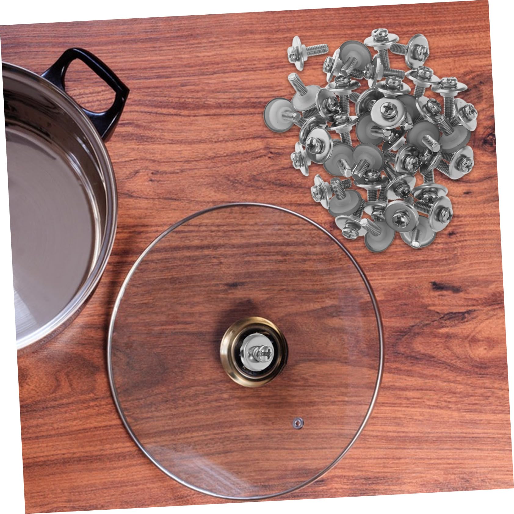 Kit 40 Set Di Viti E Rondelle In Silicone Resistenti Al Calore Per Fissaggio Coperchi Pentole – Termoresistenti, Per Uso Professionale E Casalingo
