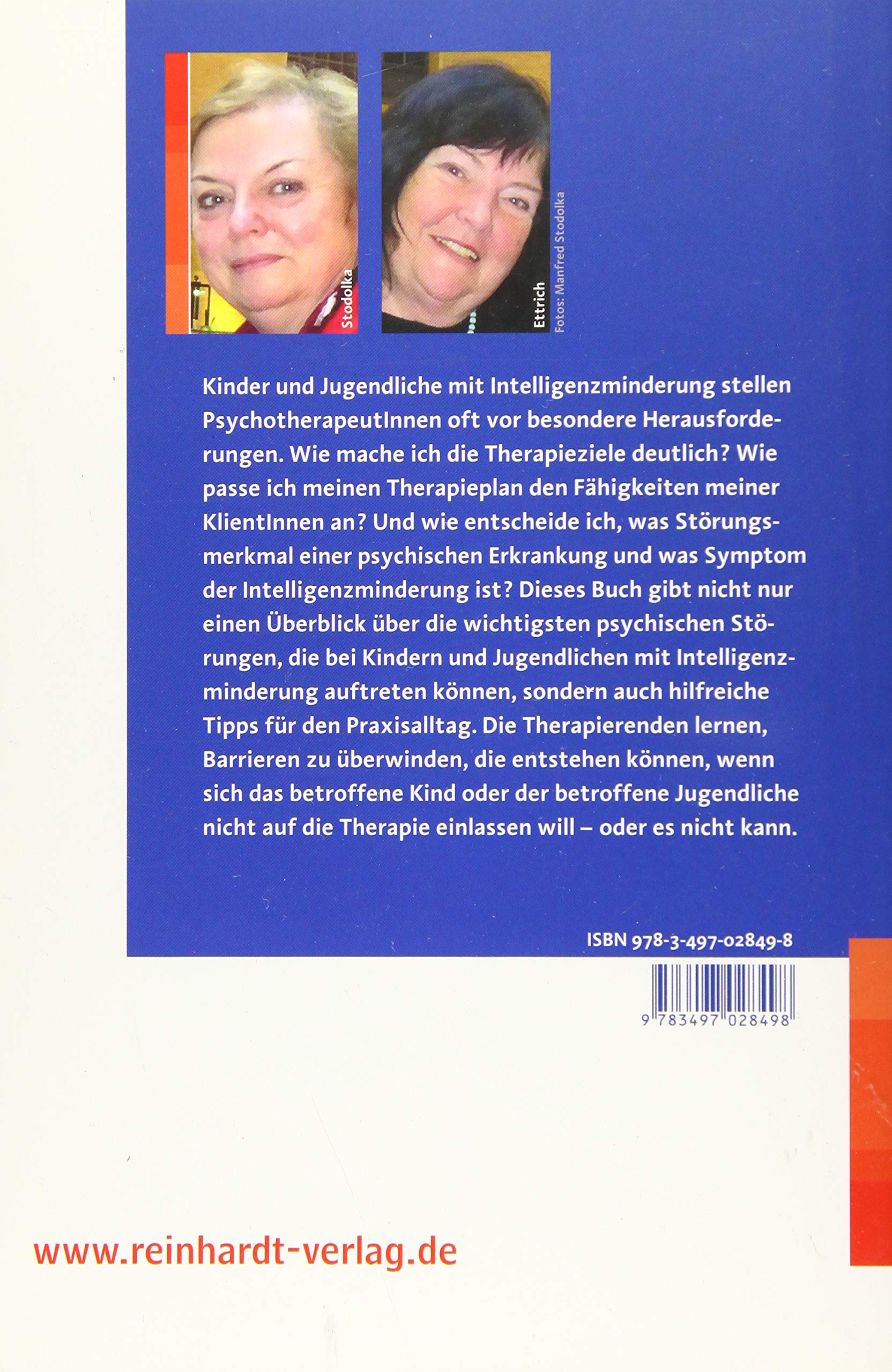 Psychotherapie mit Kindern und Jugendlichen mit Intelligenzminderung