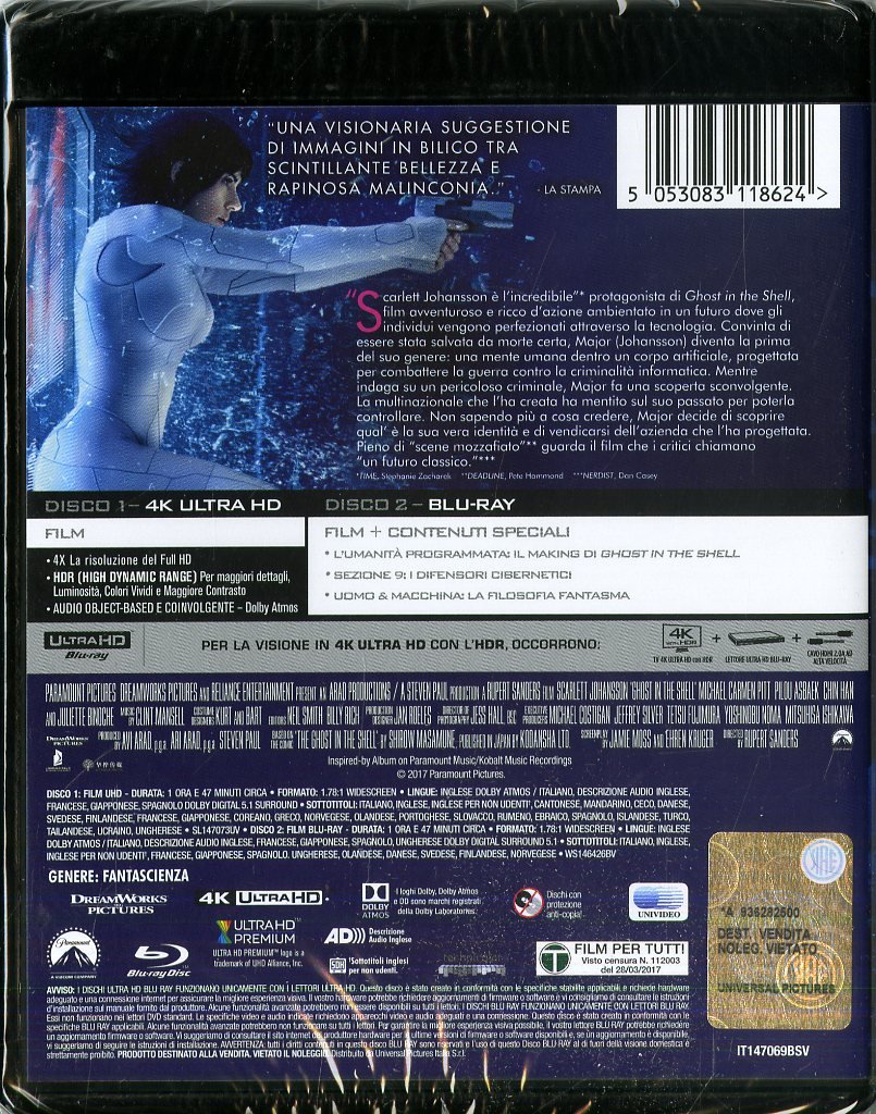 Ghost In The Shell (4K Ultra-HD+Blu-Ray)