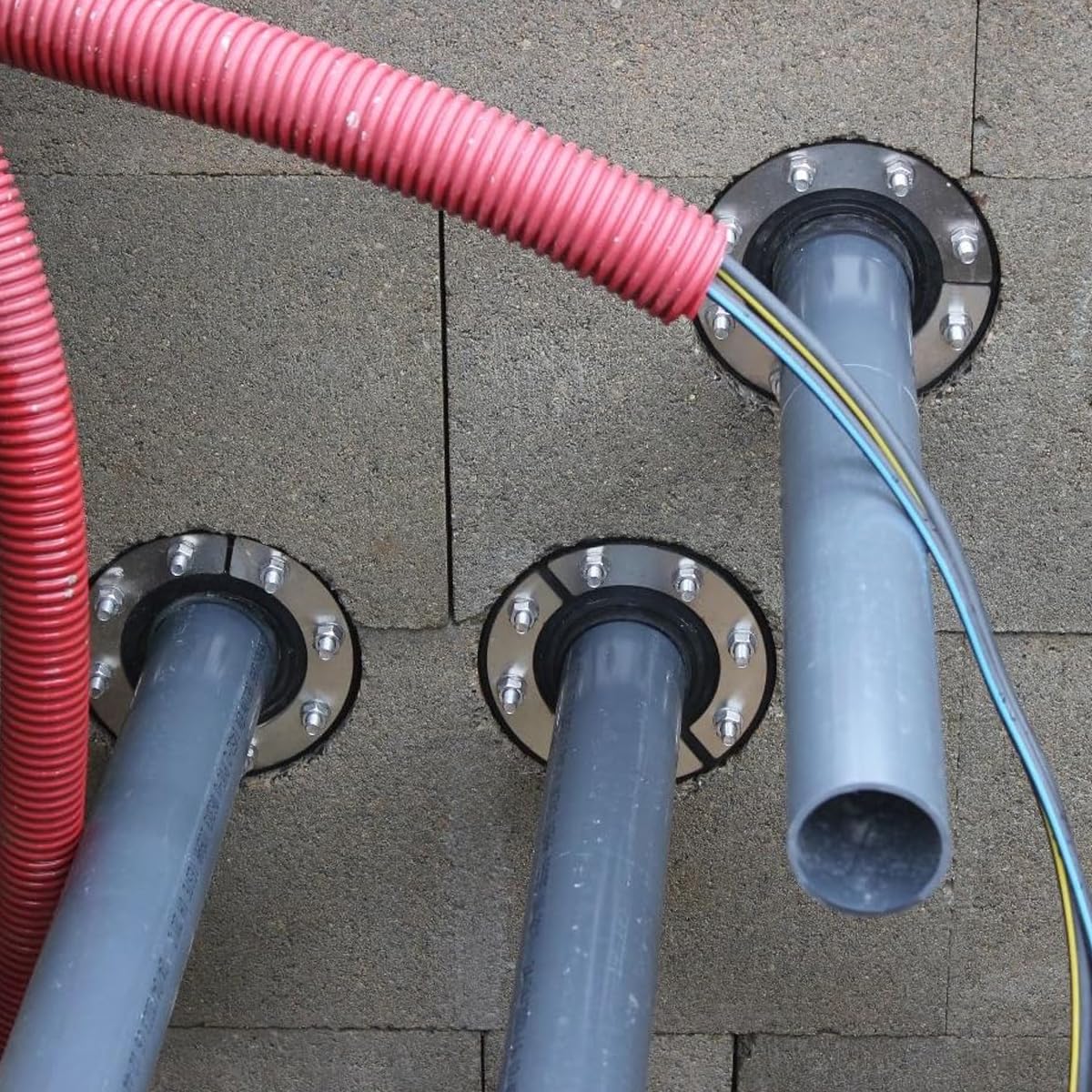 Kabelkanaldichtungen, universelle Wanddurchführungsring-Raumdichtung für Rohre und Kabel, hohe Belastbarkeit, hohe Festigkeit, 100 mm