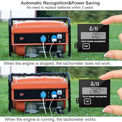 Miniatura 4 de Tacómetro digital  tacómetro de motosierra, medidor de tacón, pantalla digital, velocímetro de pulso para motosierra, generador de corte,