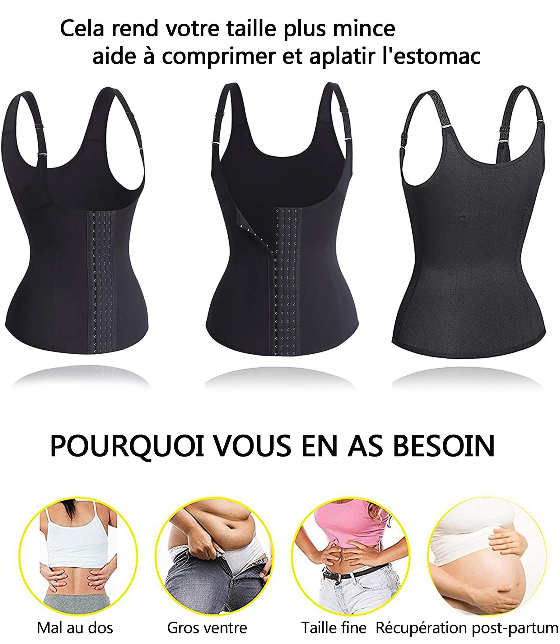 Femme Gaine Amincissante Ventre Plat Invisible Serre Taille Corset Minceur Body Sculptant Shapewear