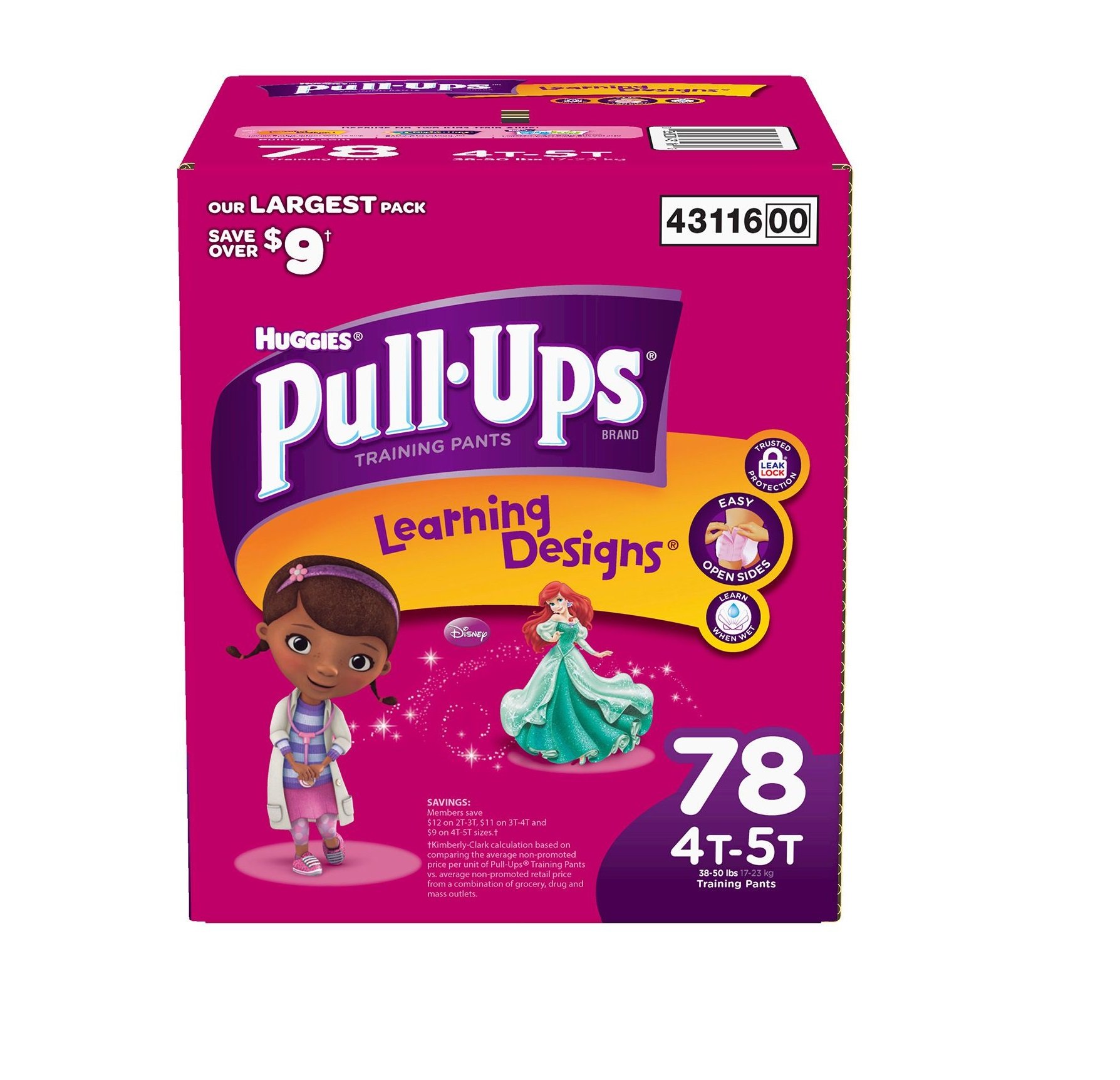 Buy PullUps Training Pants with Learning Designs, Girls, 4T5T, 78