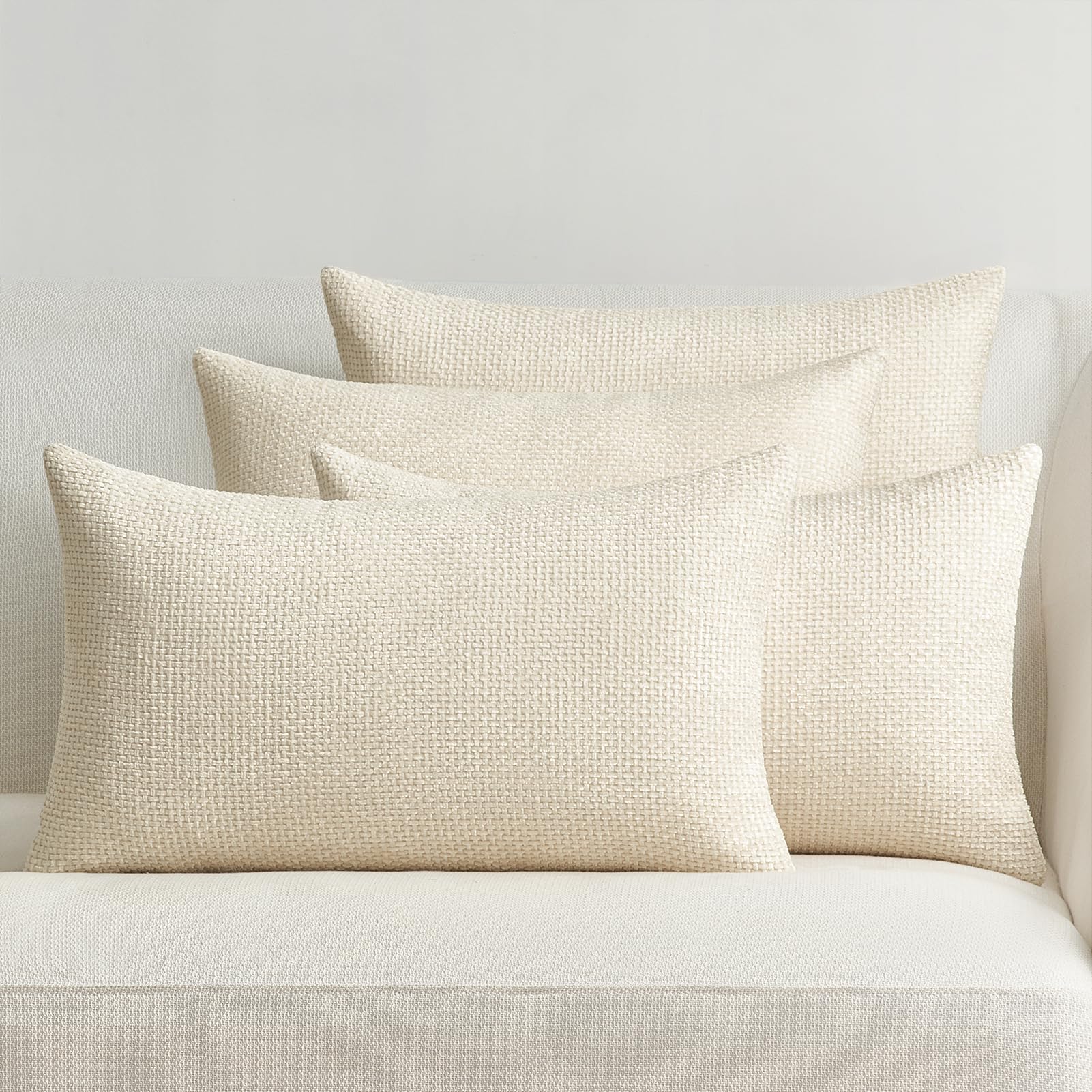 Topfinel Kissenbezug 4er Set Chenille Kissenbezüge für Wohnzimm Schlafzimmer Sofa