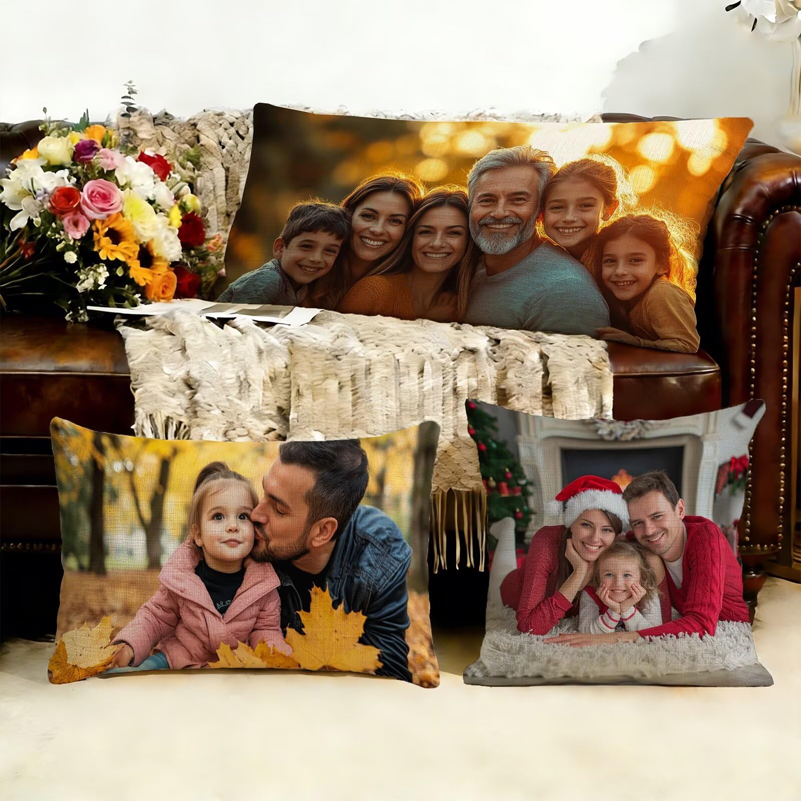 Cojin Personalizado Foto a Doble Cara 60x180cm - Cojines Exterior,Funda de Almohada Impermeable - Regalo Original para San Valentín y Aniversario Parejas para Cama Sofa Terraza Salon Jardin J1-53