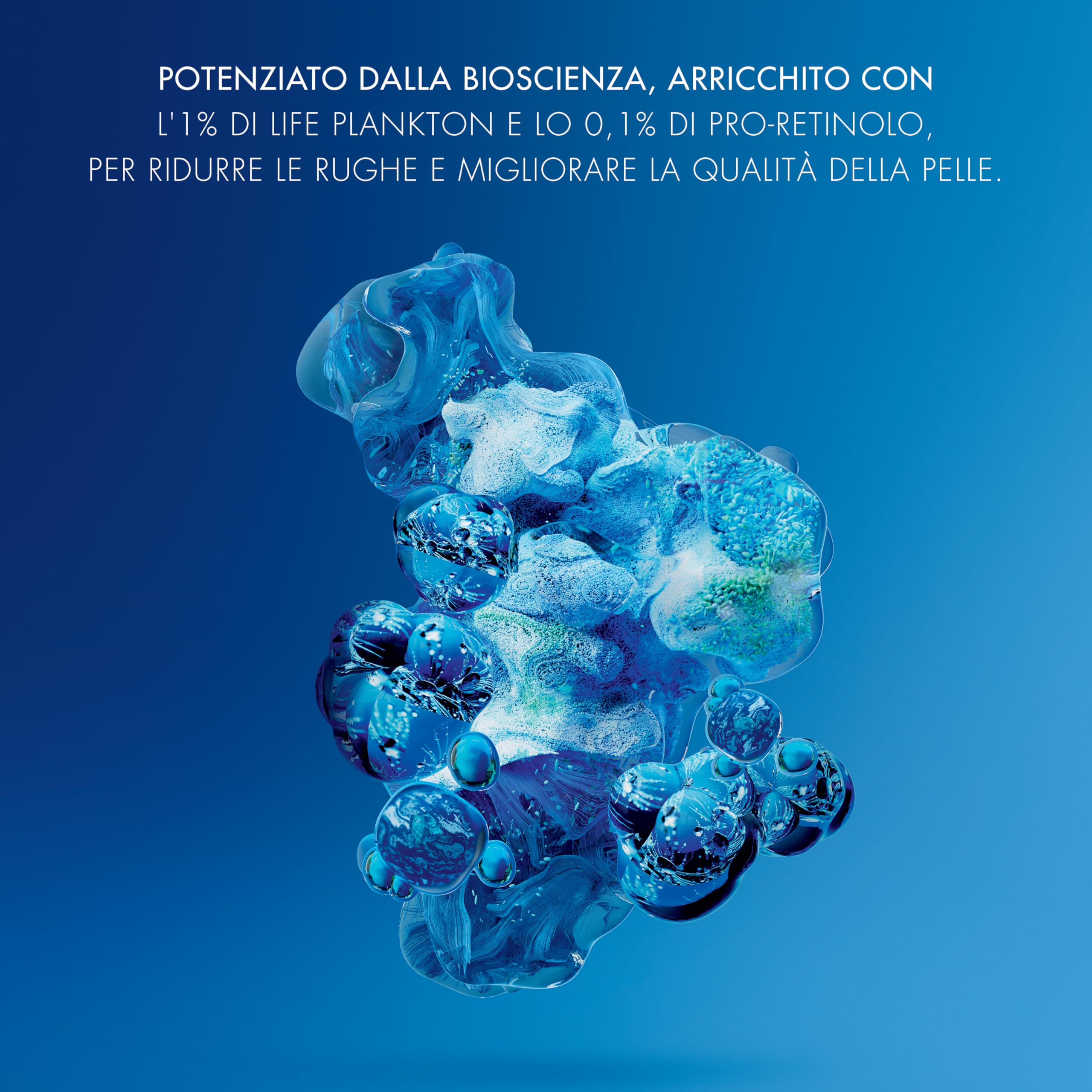 BIOTHERM Blue Pro-Retinol Multi-Correct Cream, Crema Viso Anti-Età, Azione Multi-Correttiva su Rughe e Linee Sottili, Pelle Più Uniforme e Luminosa, Con Pro-Retinolo e Life Plankton, 50 ml