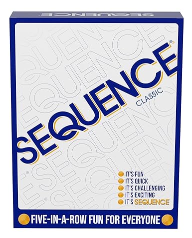 SEQUENCE- Original SEQUENCE Game with Folding Board, Cards and Chips by Jax ( Packaging may Vary ) White, 10.3" x 8.1" x 2.31"