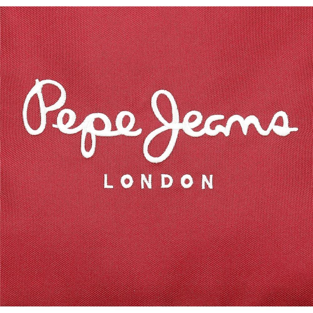 Pepe Jeans Clark Mochila Escolar Doble Compartimento con Carro Rojo 30x40x12 cms Poliéster 15,6L