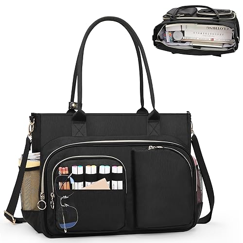 Laptop Tote Bag for Women, 15.6-Inch Teacher Tote Bag with