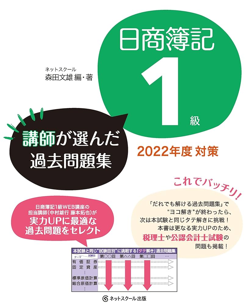 簿記１級教材＋付属問題集＋過去問題集 合格するための過去問題集 日商簿記1級 '24年6月検定対策 [第146