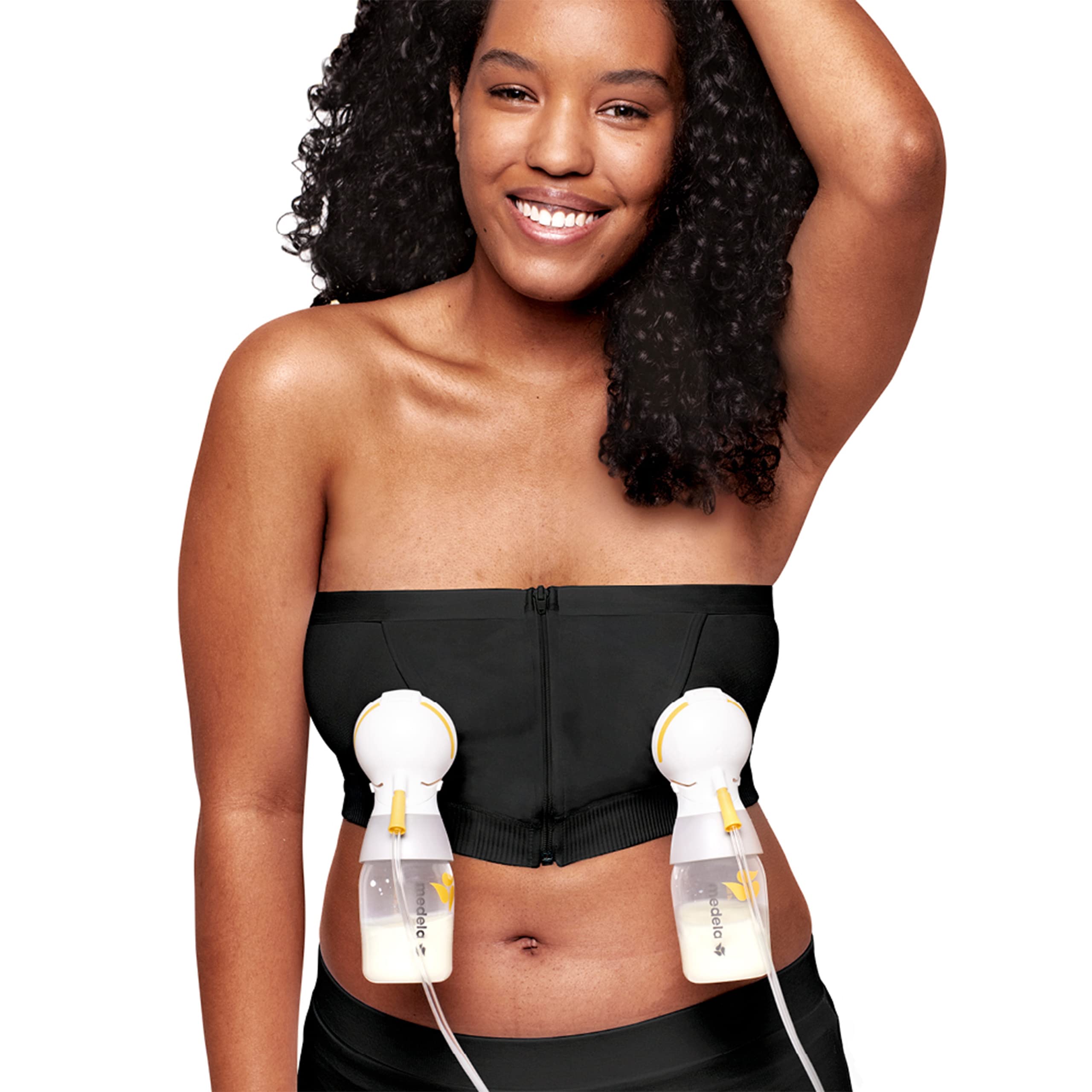Medela Hands-Free, Corpetto per l'estrazione a Mani libere, Reggiseno per estrarre Comodamente, con Adaptive Stretch