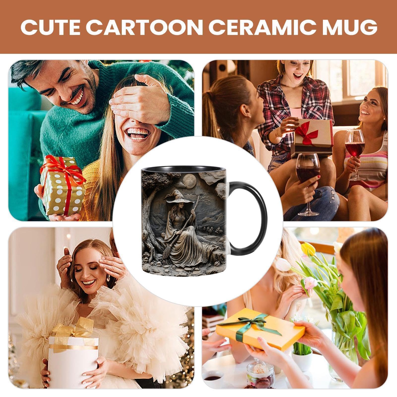 Taza Halloween Café Tazón Cerámico Con Diseño 350 ml