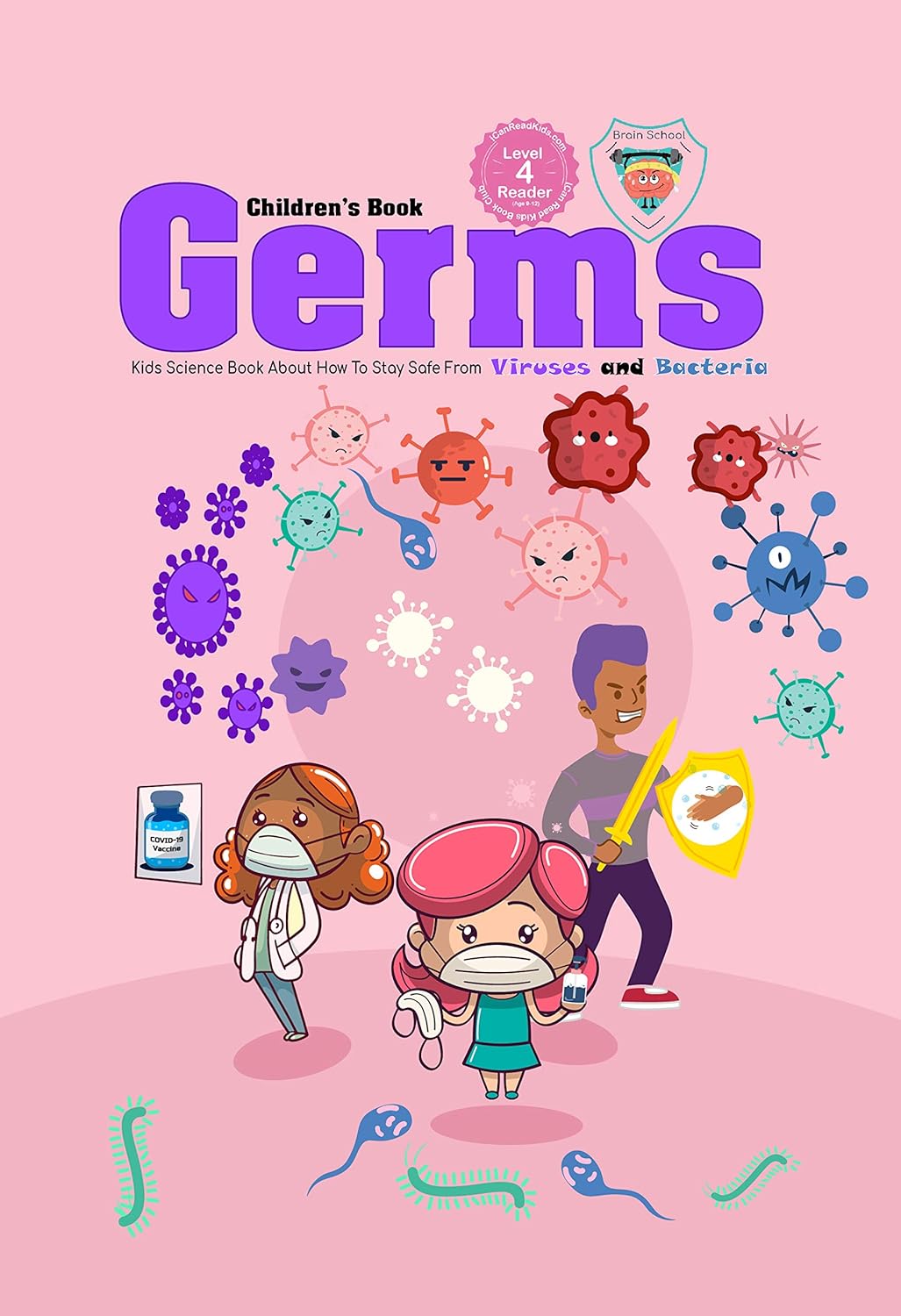 Germs Children's Book Kids Science Book About How to stay safe from