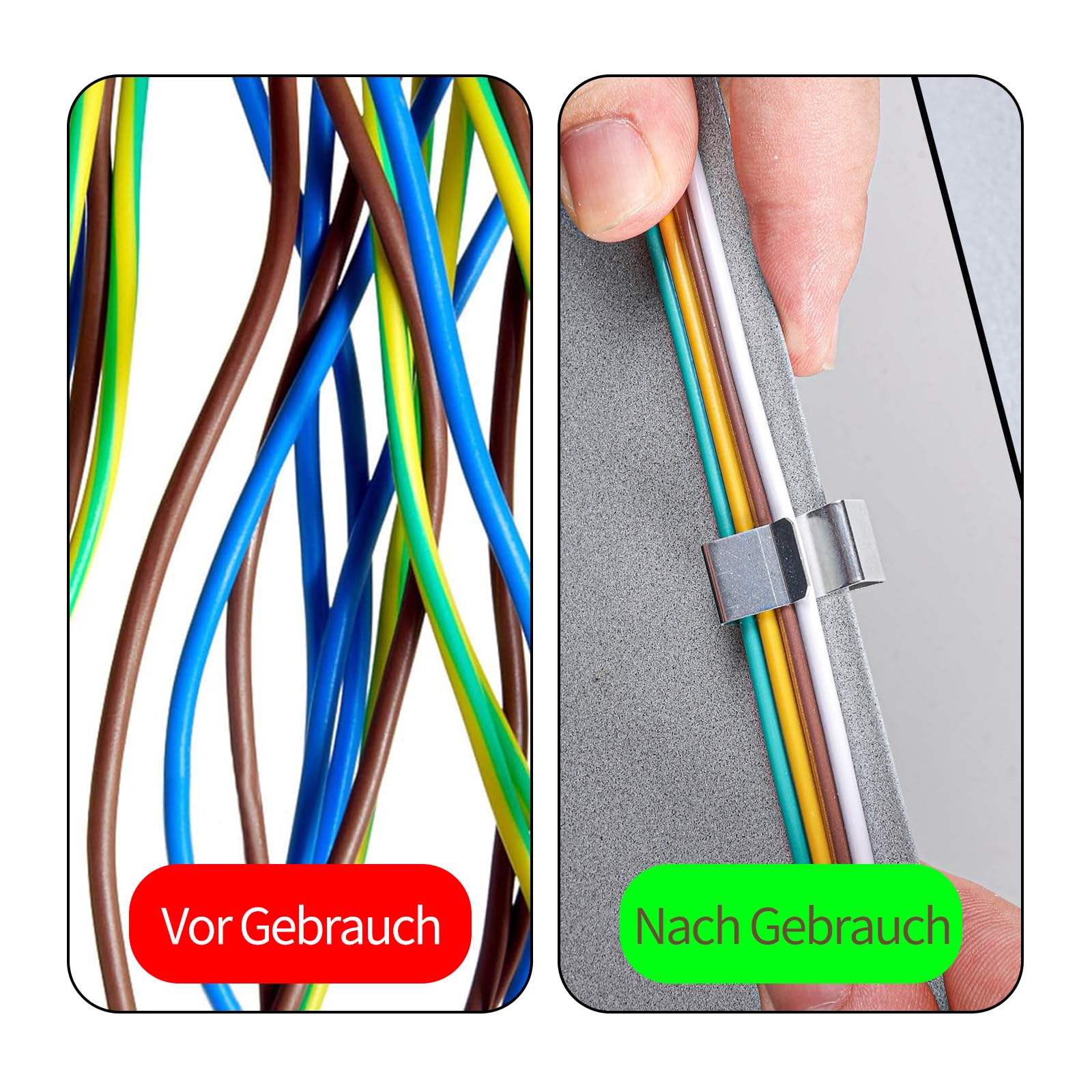 150 Clip Per Cavi In Acciaio Inox - Per Pannelli Solari, Auto, Gestione Cavi Elettrici - Foto 4