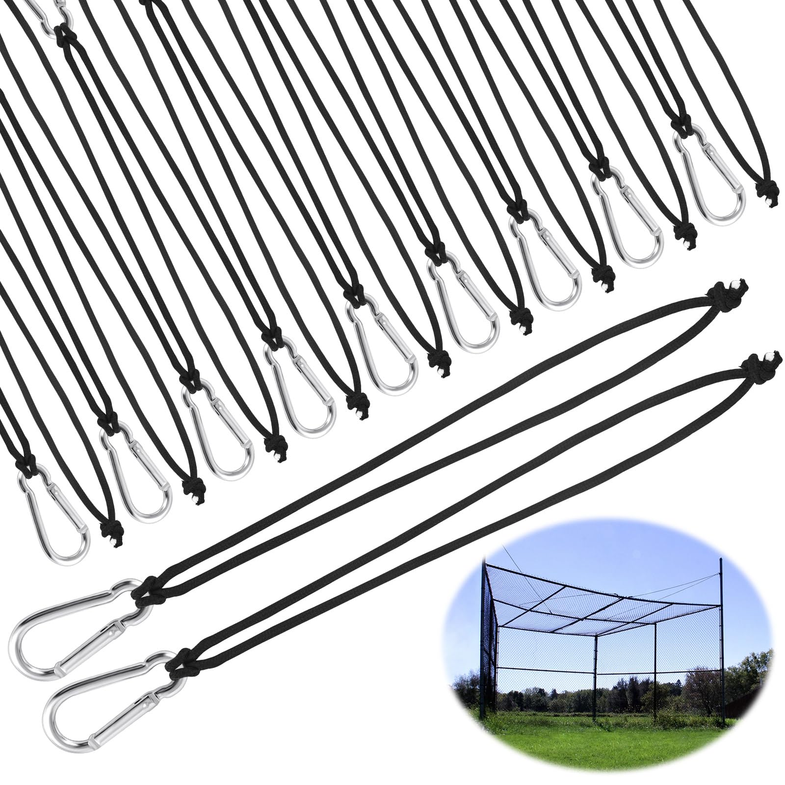 25 Pcs Batting Cage Net Hangers for Golf Baseball Softball Nets