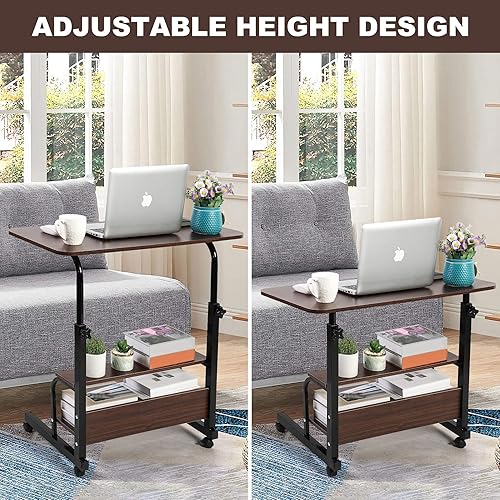 Miniatura 3 de Mesa para computadora portátil para trabajar desde casa, altura ajustable, escritorio para estudiantes, sala de estar, dormitorio y otros espacios