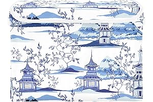 Susiyo Ink Chinoiserie Pagodas Decorative Multi-Use Storage Bin