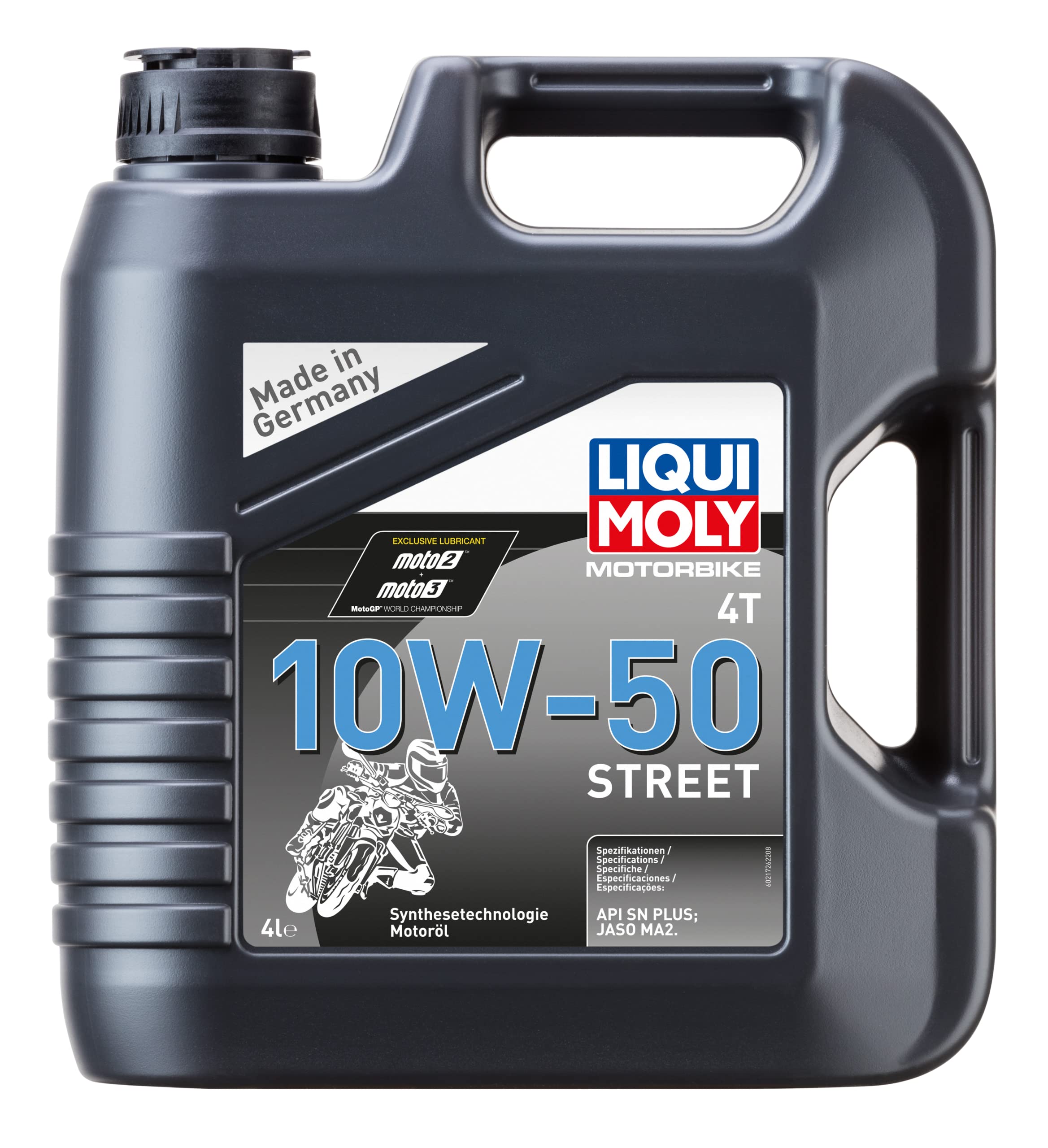 Liqui Moly Motorbike 4T 10W-50 Street | 4 l | Olio per moto 4 tempi | Cod. art.: 21726, incolore