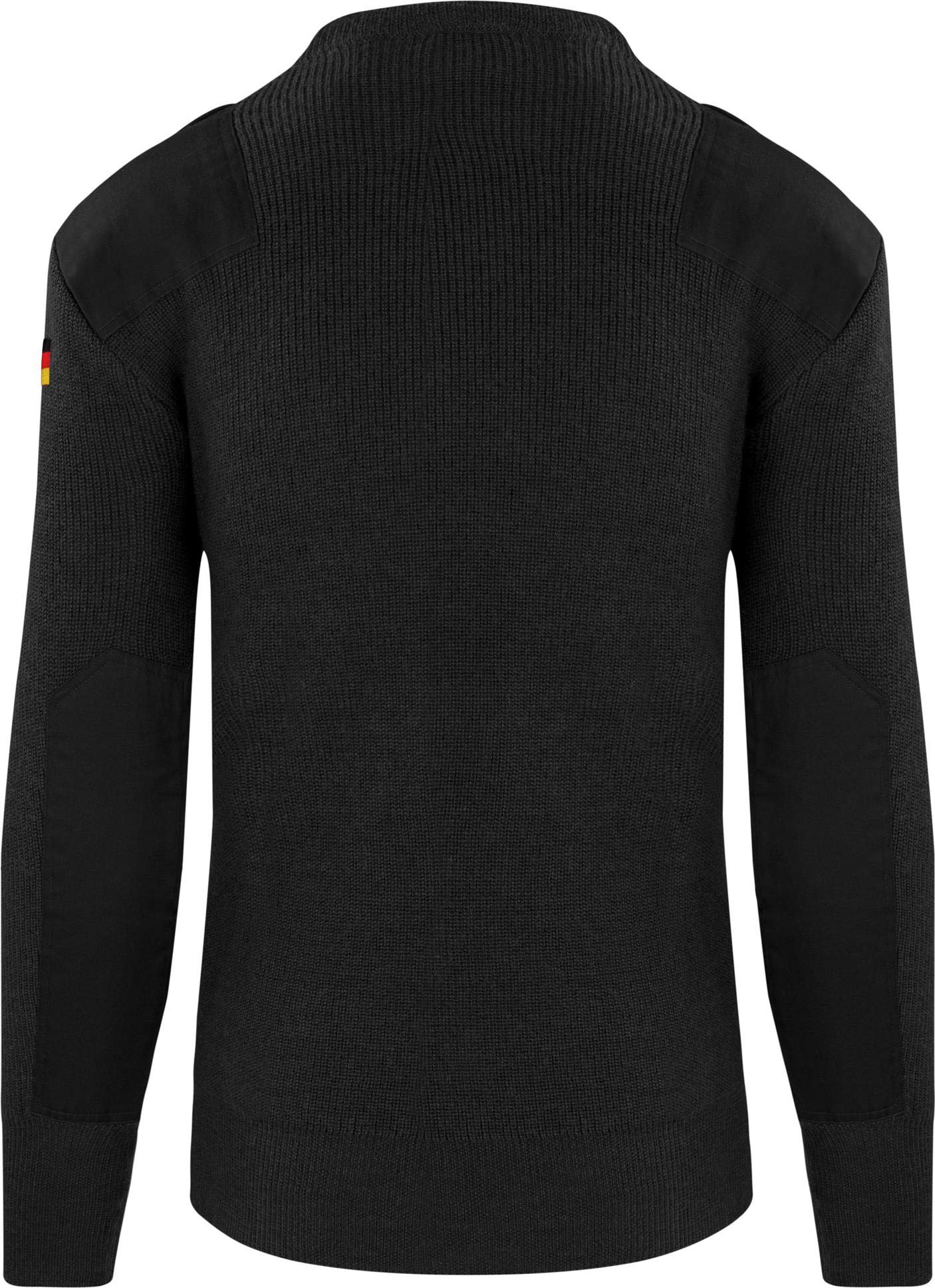 normani Bundeswehr Winterpullover aus Schurwolle nach Original TL mit Hoheitsabzeichen Deutschlandfahne BW Strickpullover Arbeitspullover