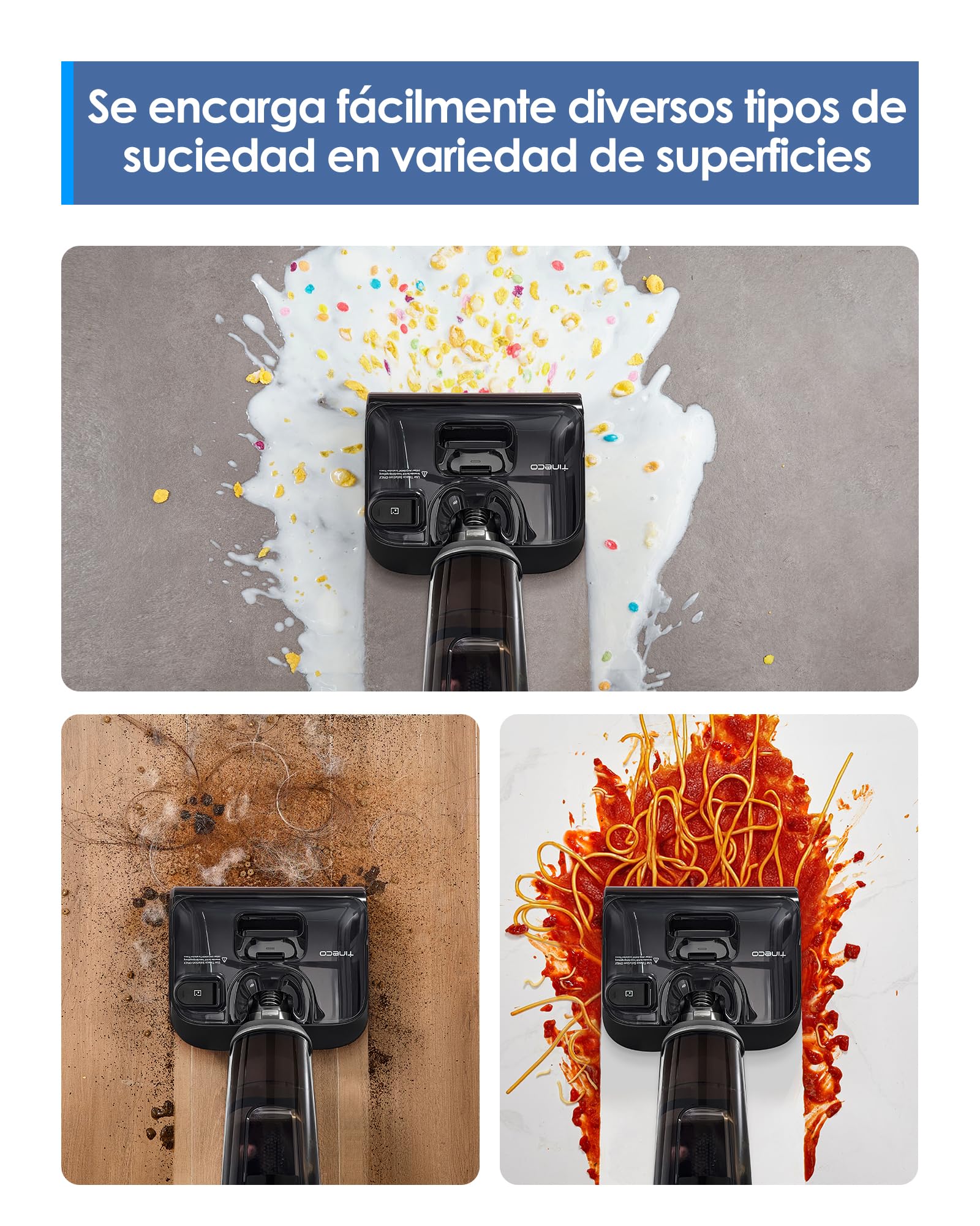 Tineco Floor One i6 Stretch - Aspiradora Seco/Húmedo, Aspira y Trapea, 20.000 Pa, 180°Lay-Flat, Autolimpieza, 40 min, Antienredos, Celda de Bolsa Mejorada, Ideal para Pelo de Mascotas