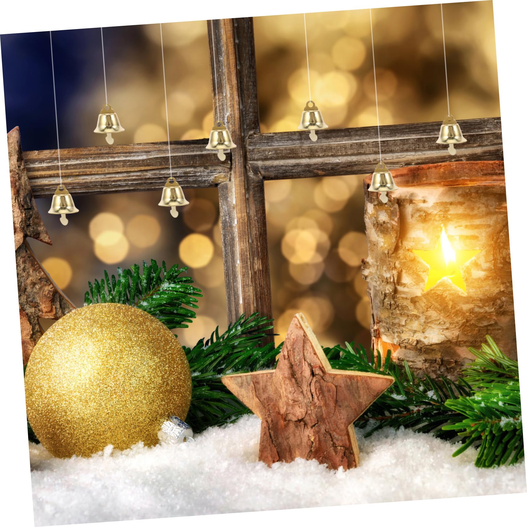 Toyvian 120 Piezas Decoración De Campana Dorado Mini Colgante De Campana Navideña Accesorios para Campanillas De Viento DIY para Árbol De Navidad
