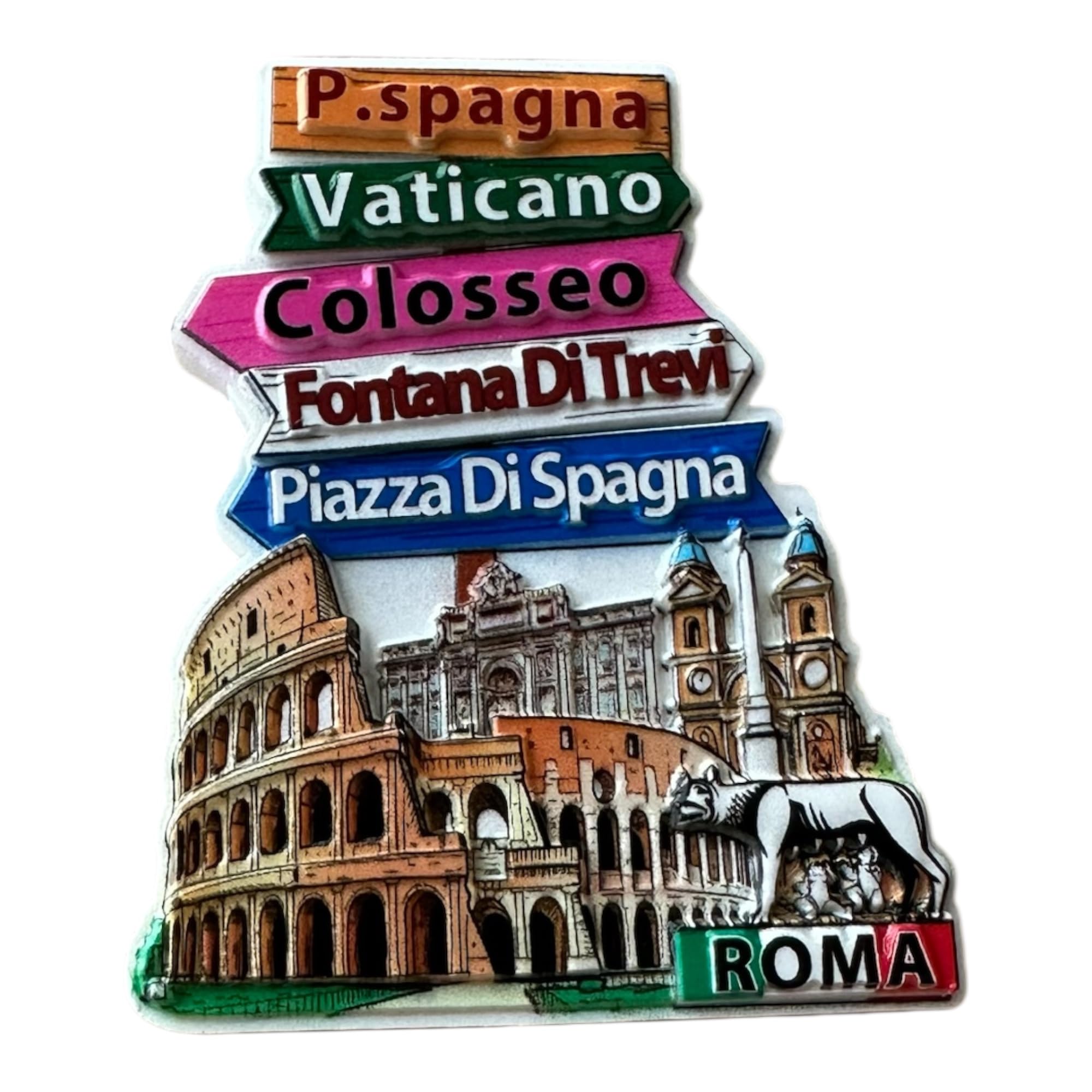 Magnete Souvenir Rome, Attractions Touristiques Italiennes