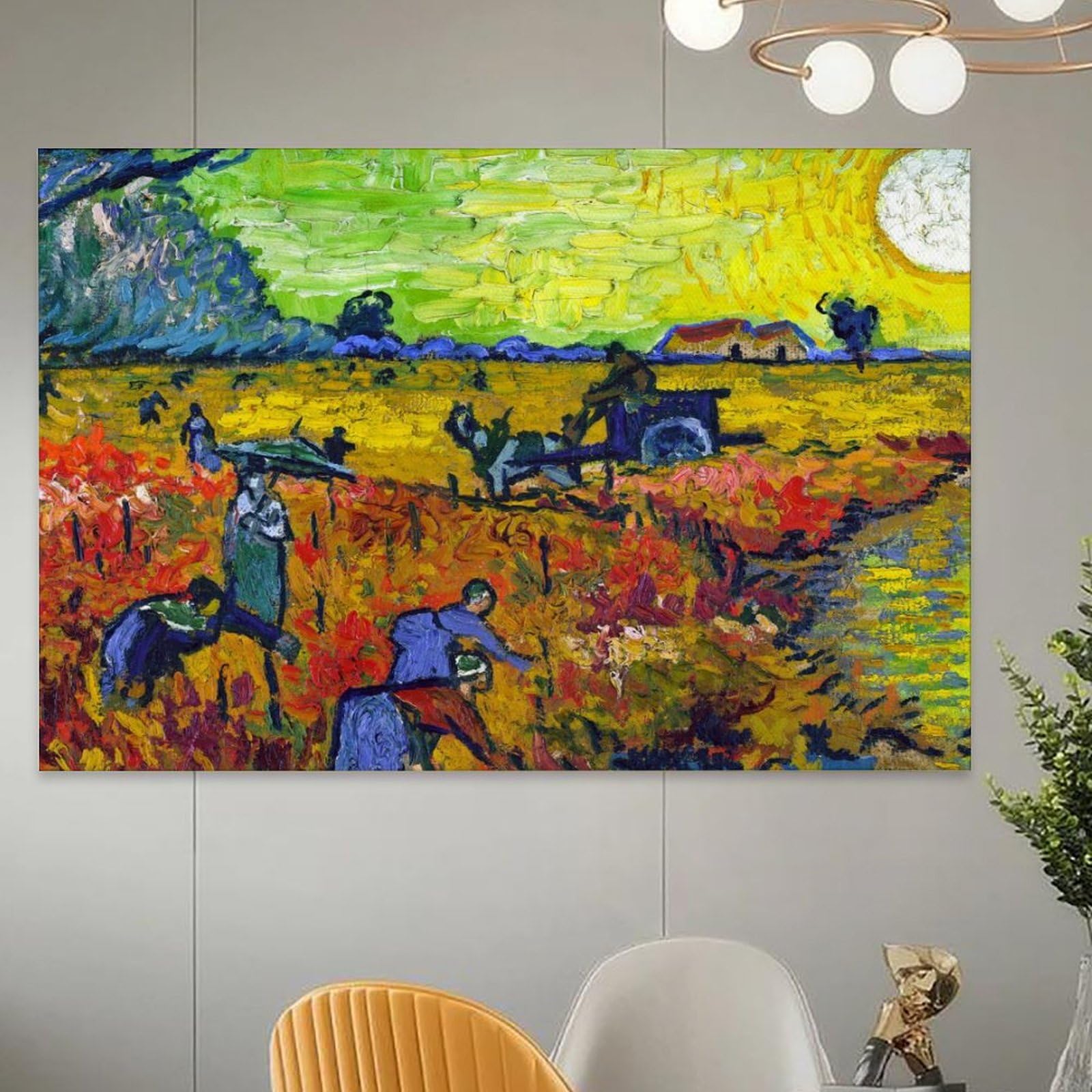 Amazon.co.jp: フィンセント・ファン・ゴッホ 1888年作「赤い葡萄畑