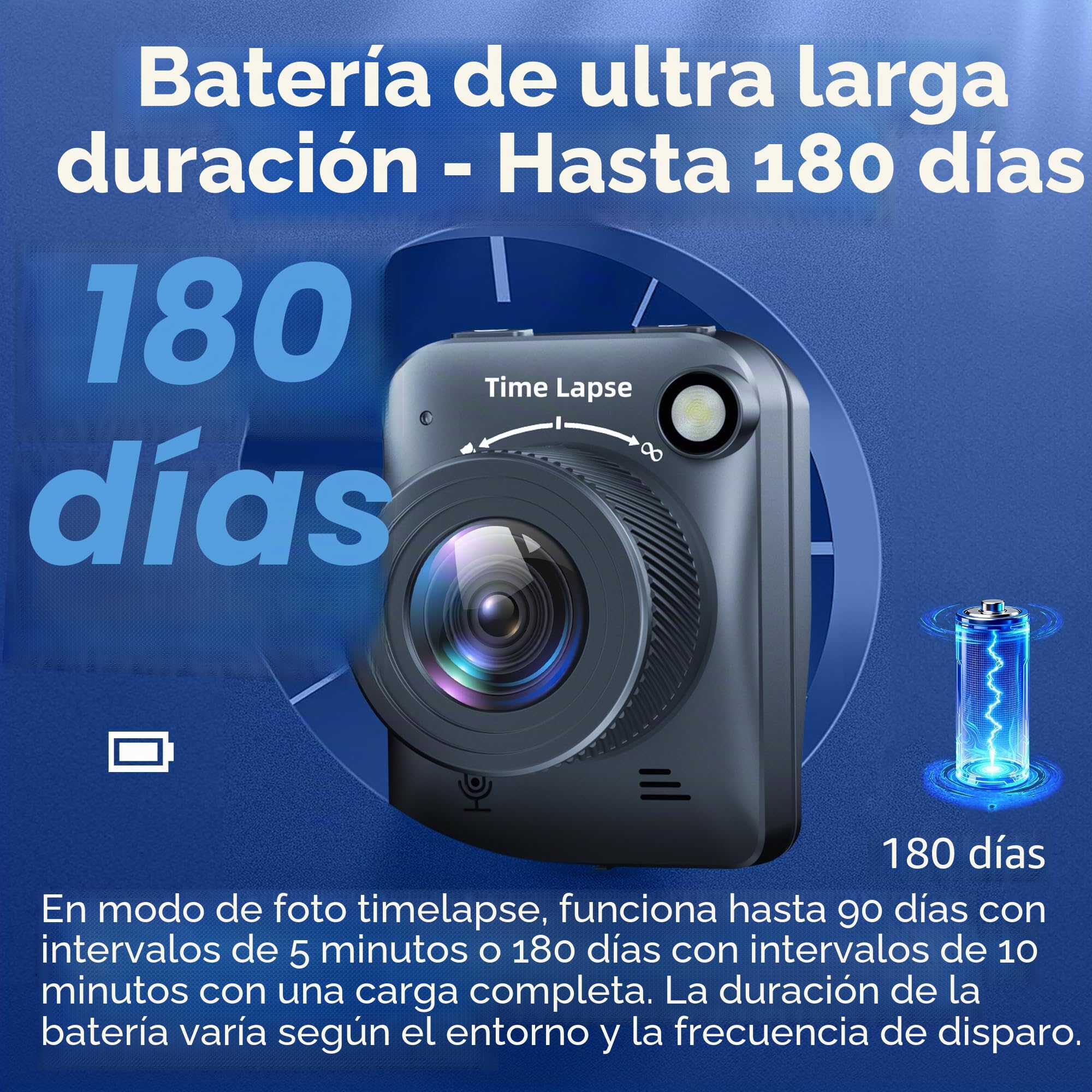 Dsoon Cámara de lapso de Tiempo, cámara 4K FHD Timelapse para Exteriores, Nivel Impermeable IP66, para Grabar construcción al Aire Libre, Clima, Planta, batería de 6 Meses, Tarjeta TF de 64 GB